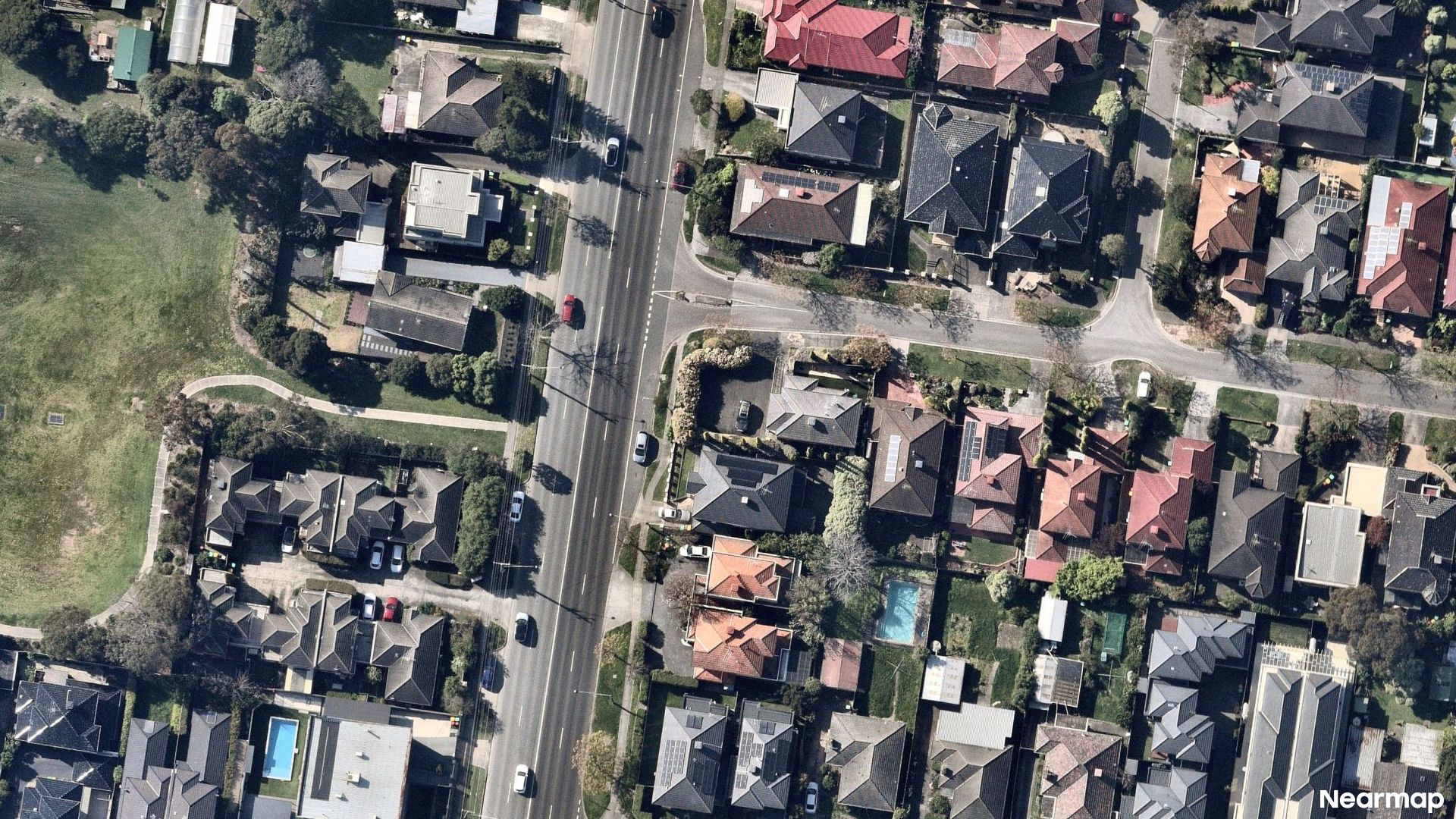 Vertical aerial view