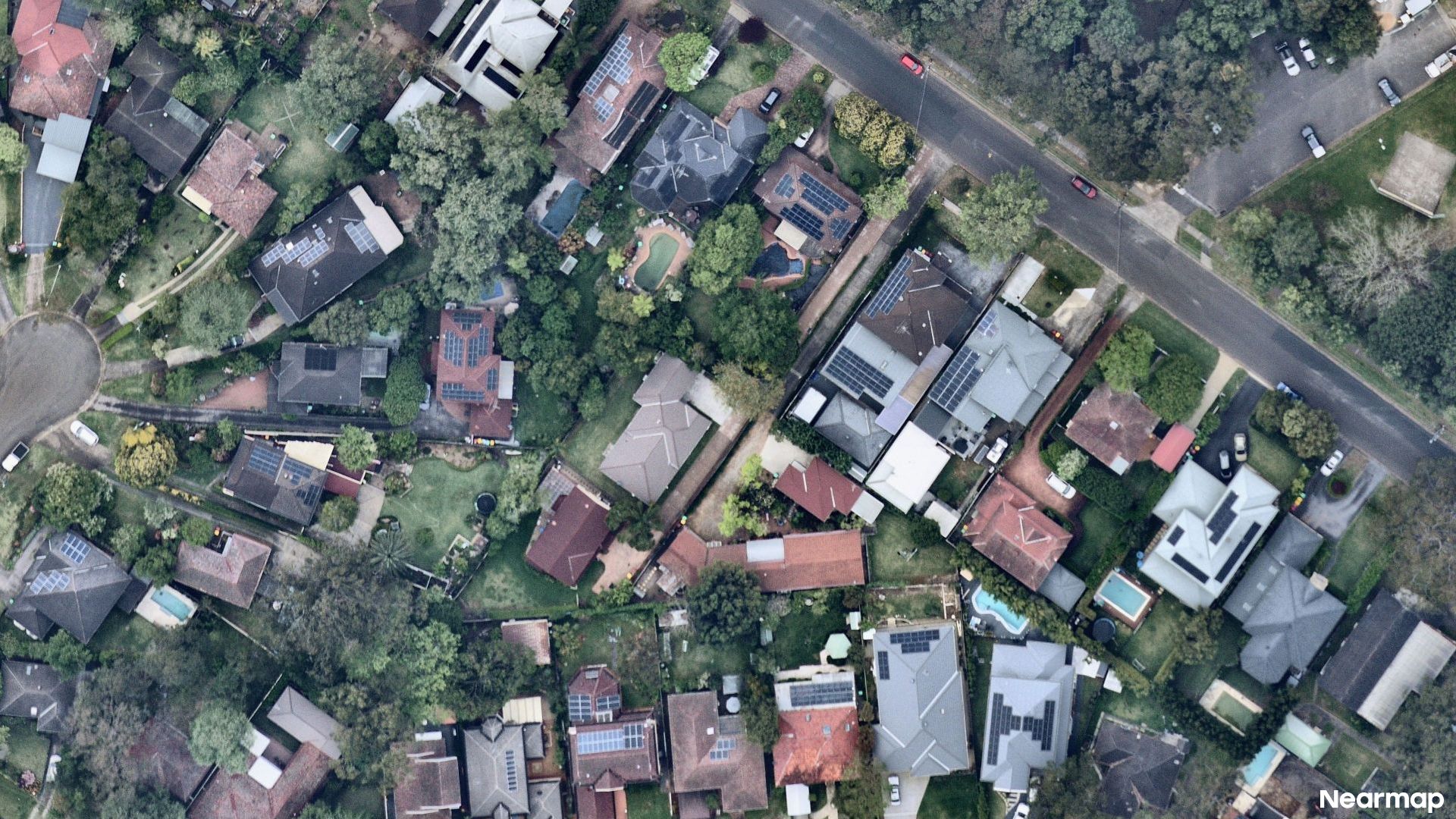 Vertical aerial view