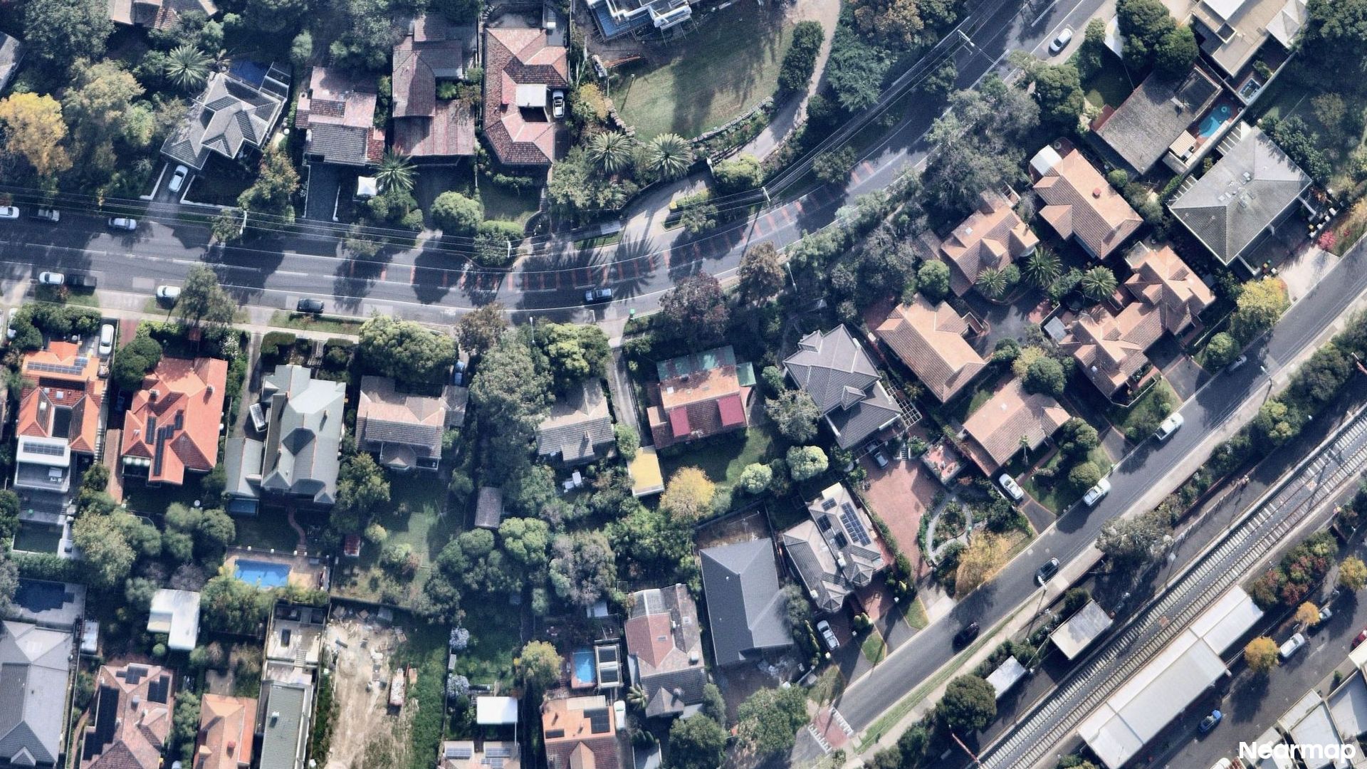 Vertical aerial view