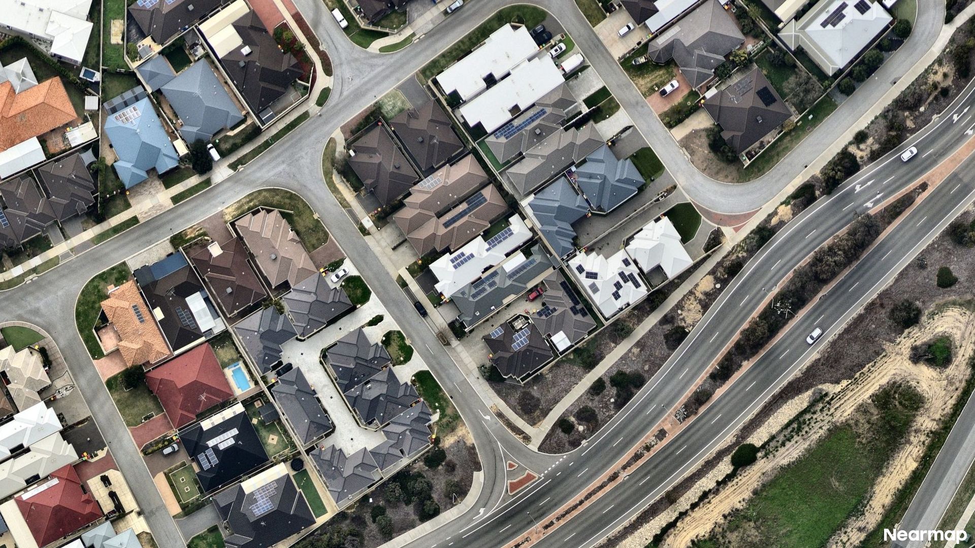 Vertical aerial view