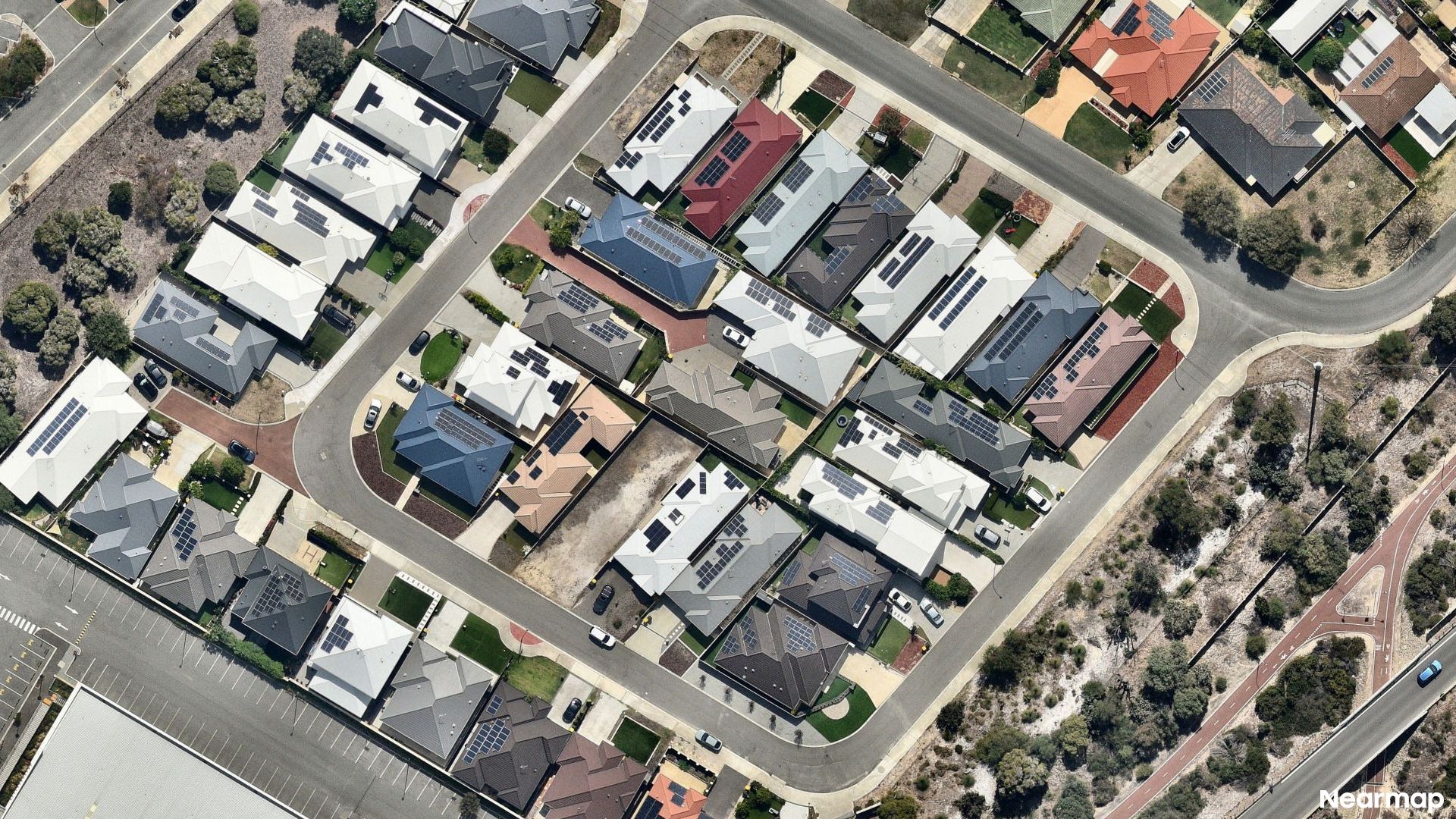 Vertical aerial view