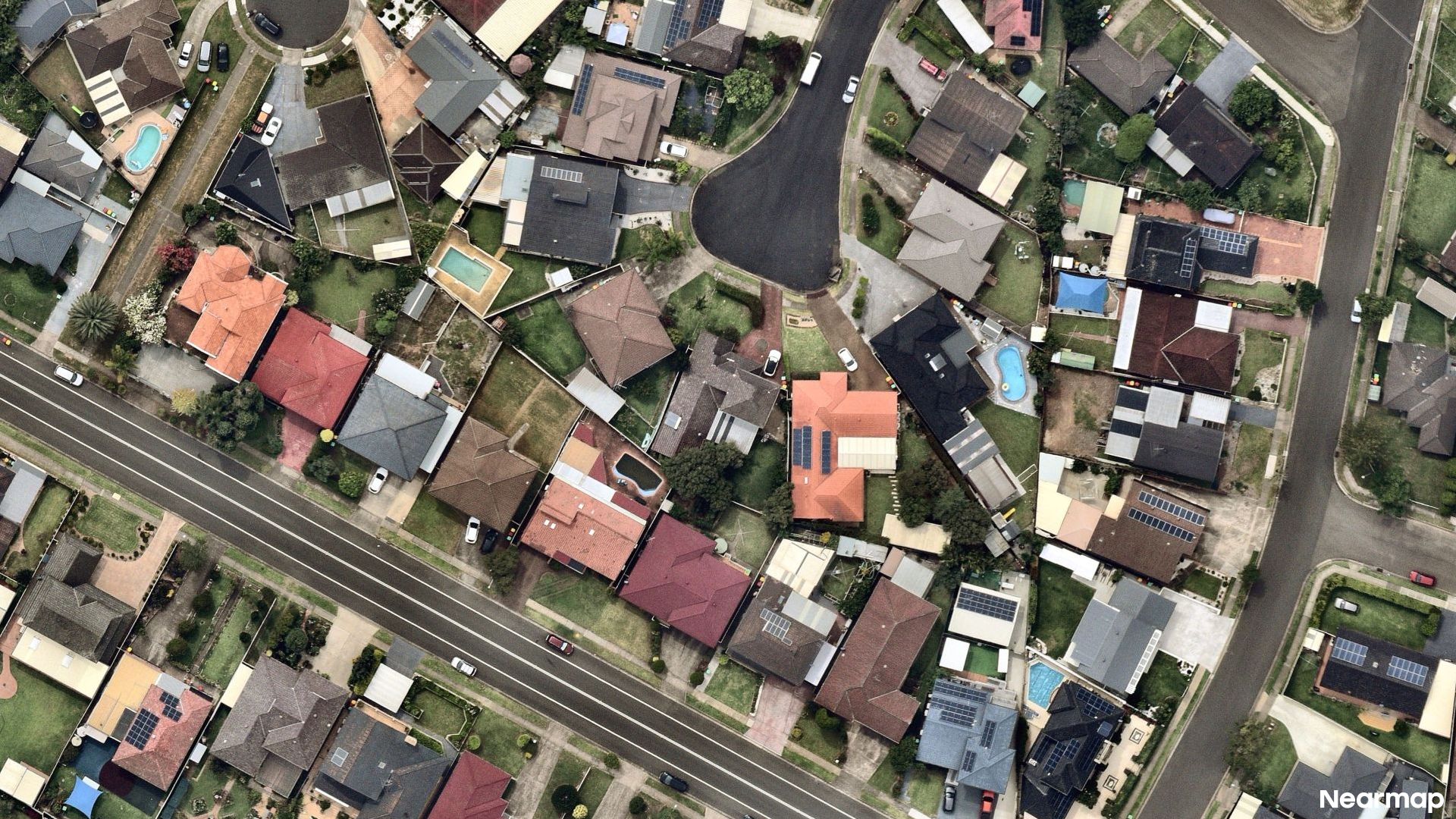 Vertical aerial view
