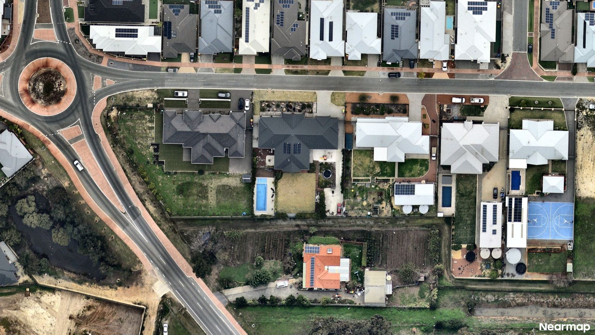 Vertical aerial view