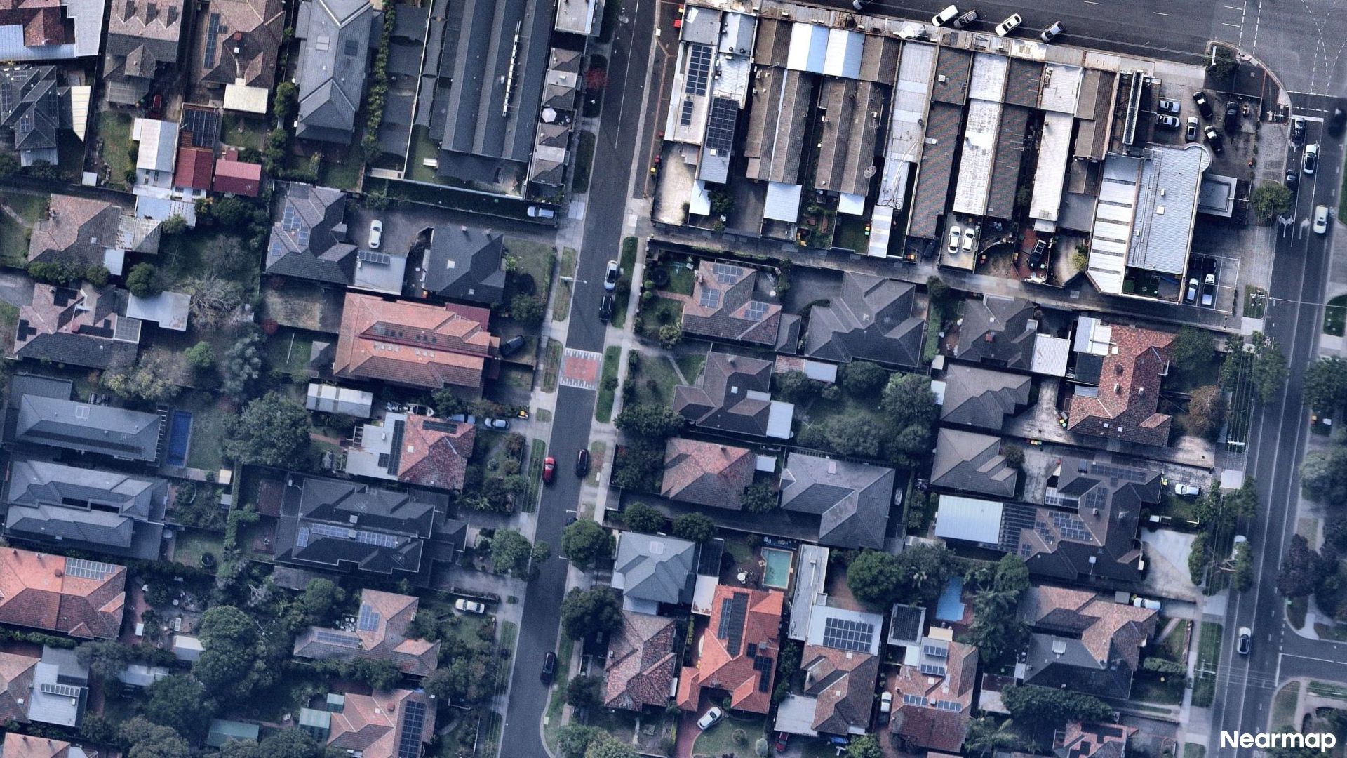 Vertical aerial view