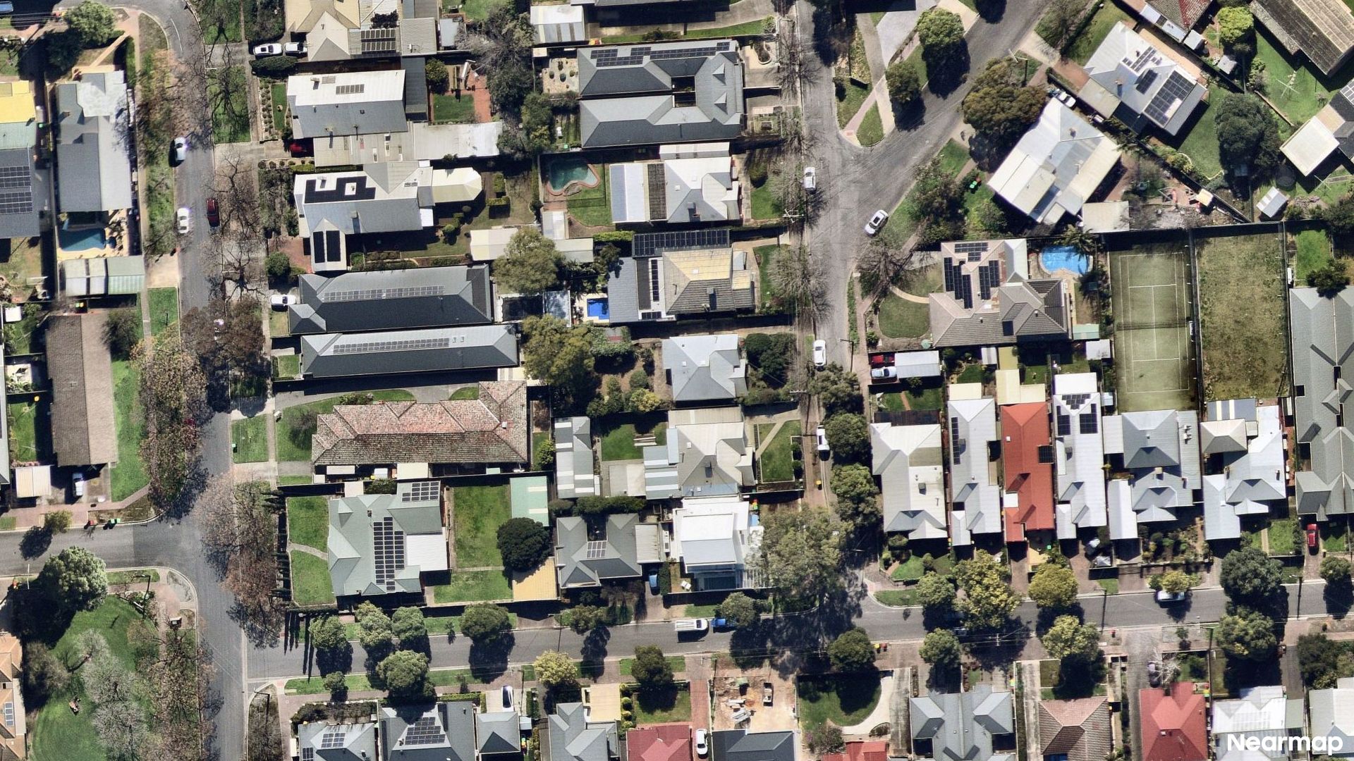 Vertical aerial view