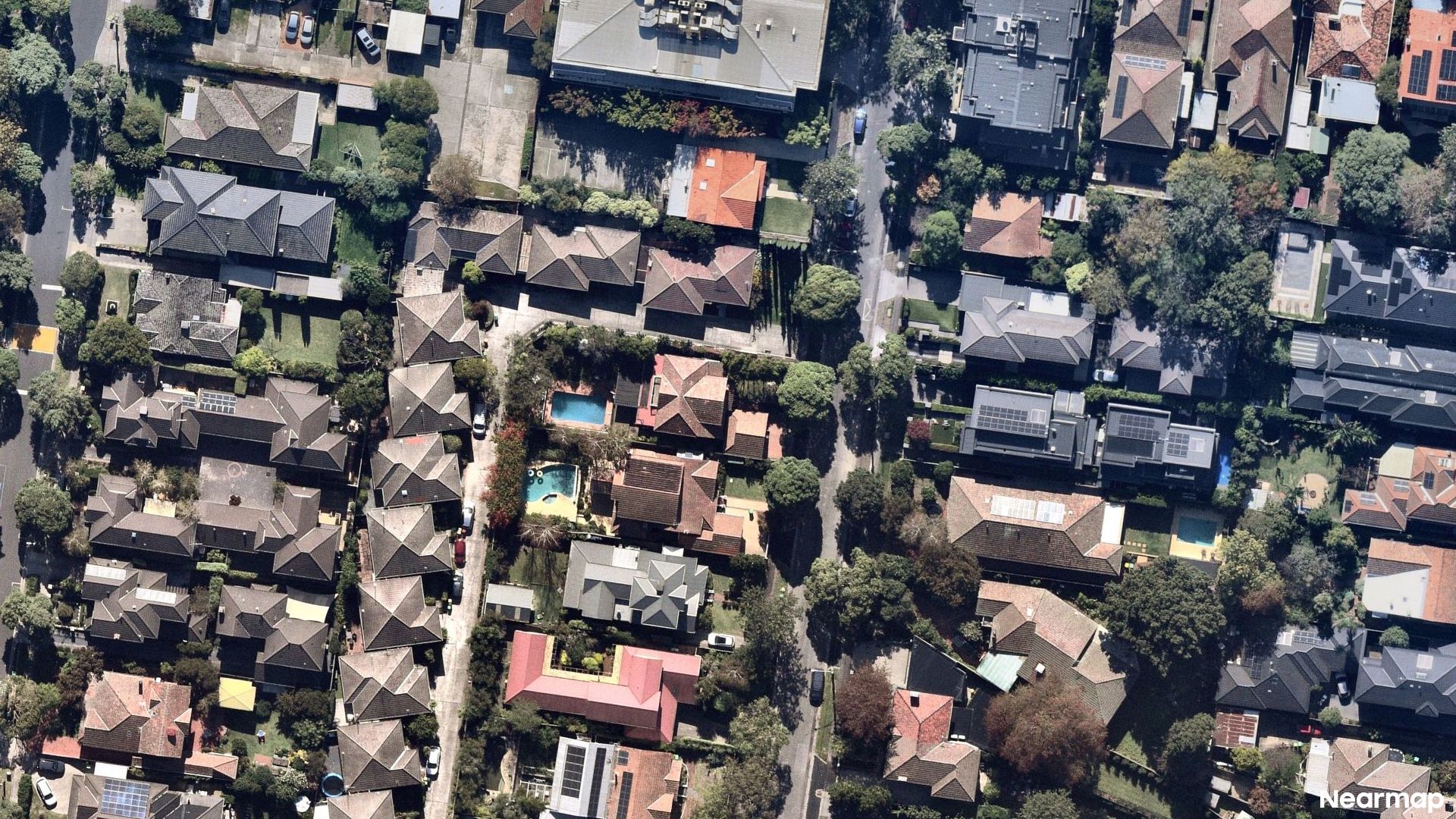 Vertical aerial view
