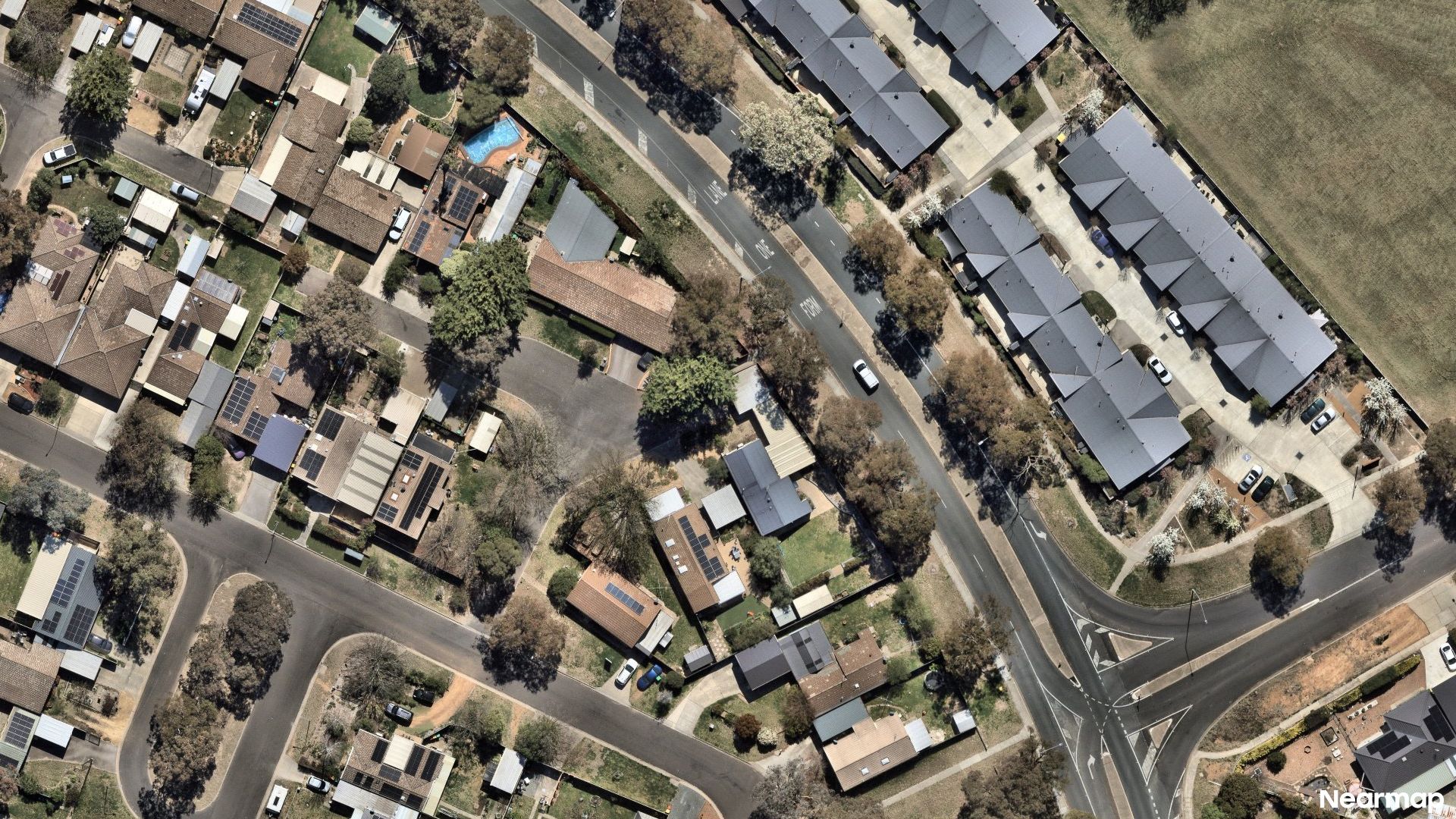 Vertical aerial view
