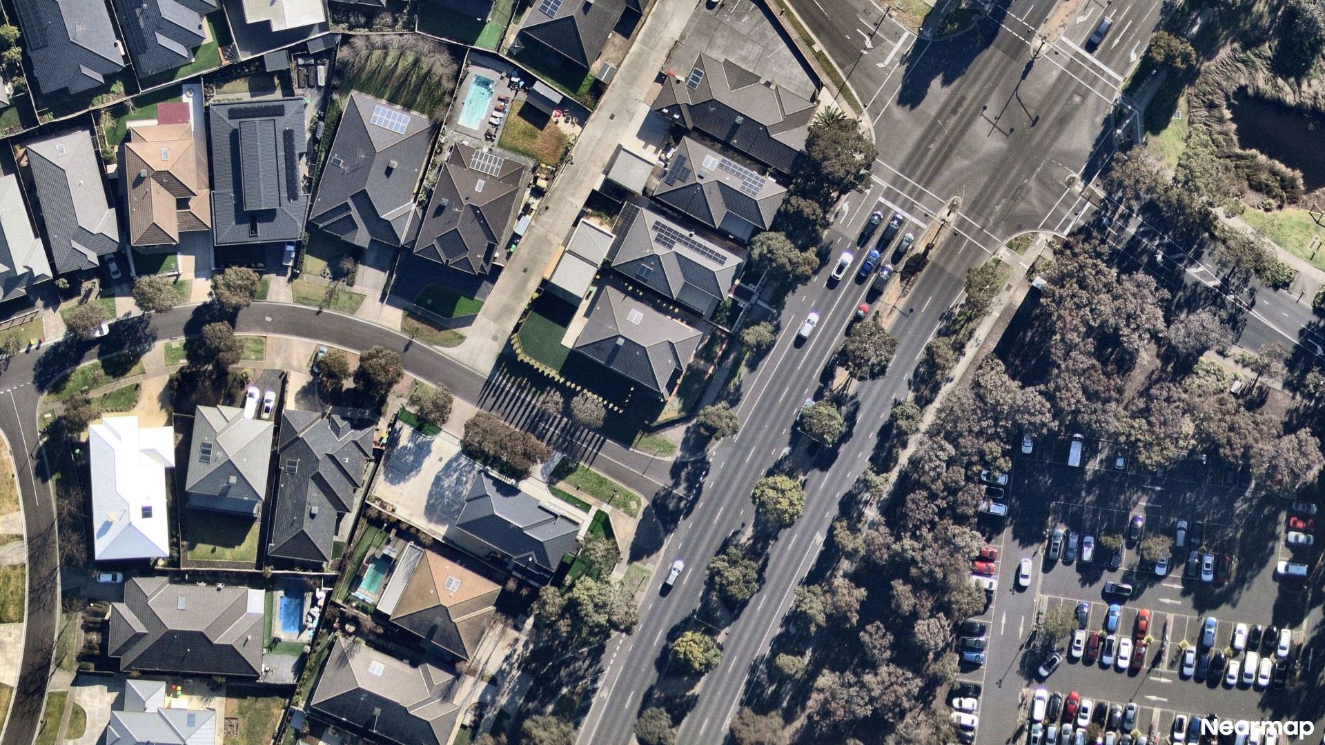 Vertical aerial view