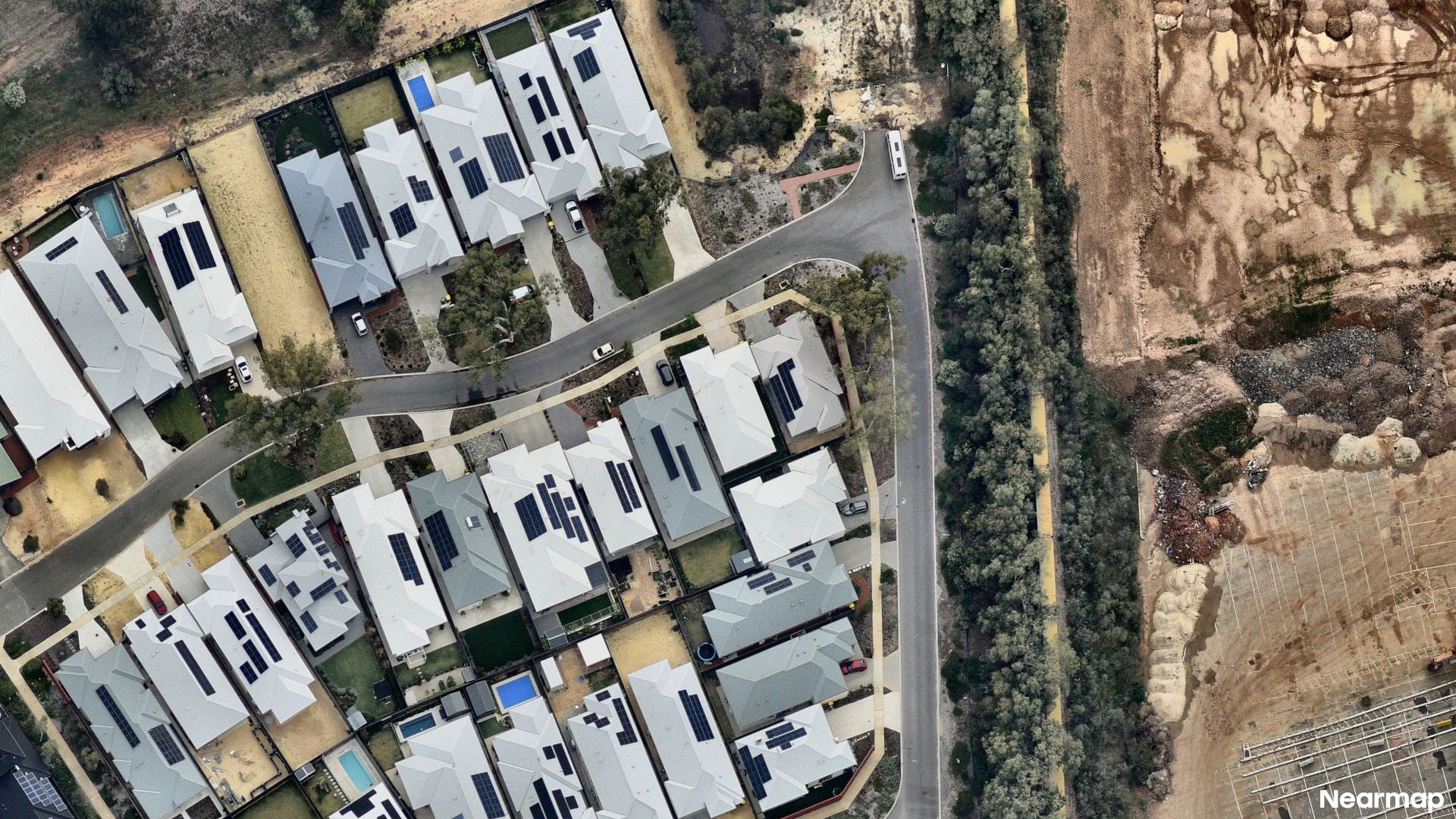 Vertical aerial view