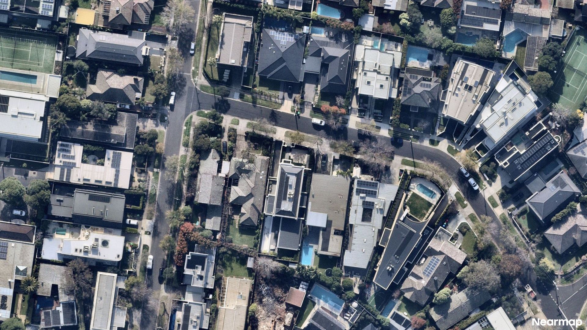 Vertical aerial view