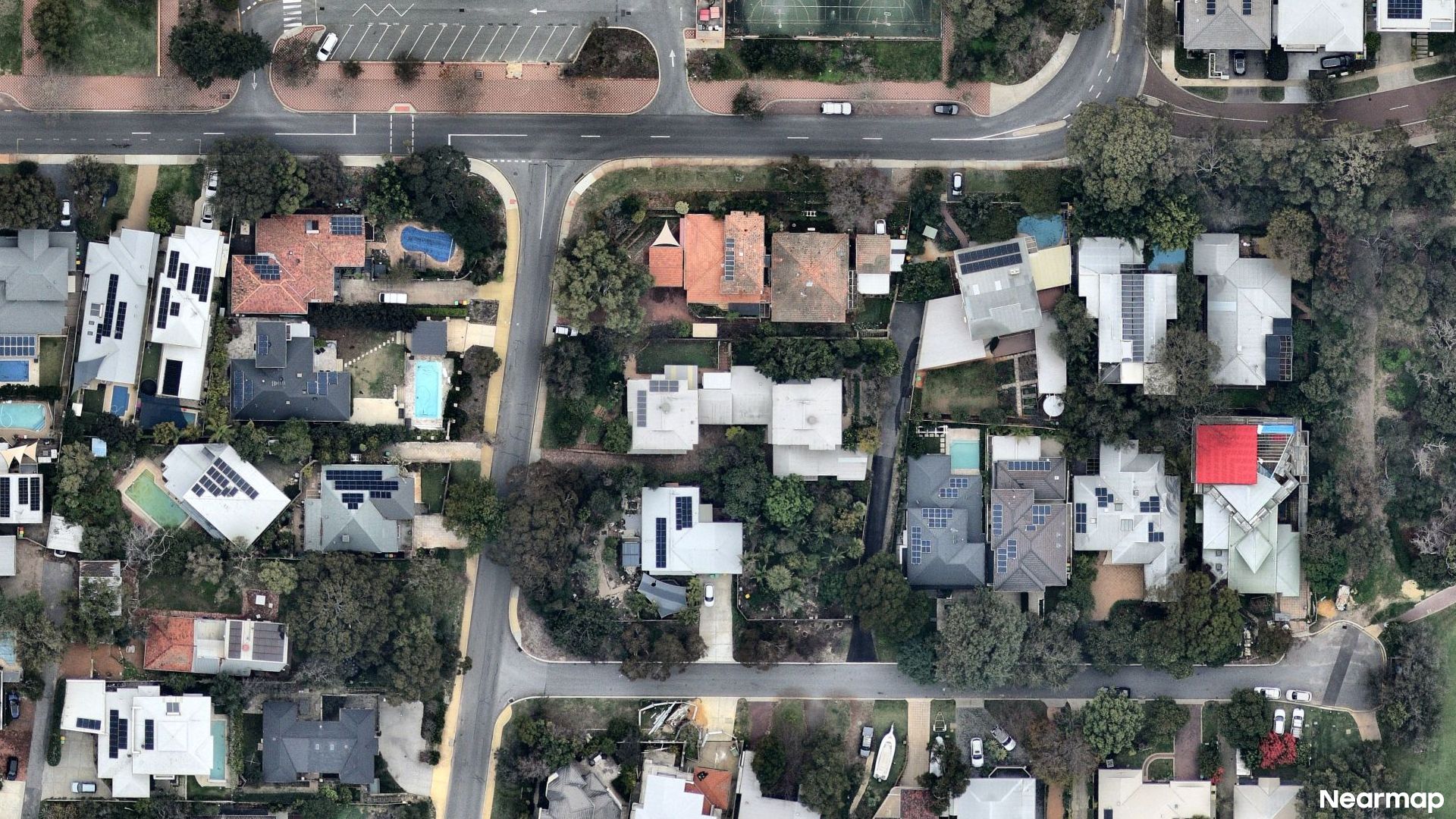 Vertical aerial view