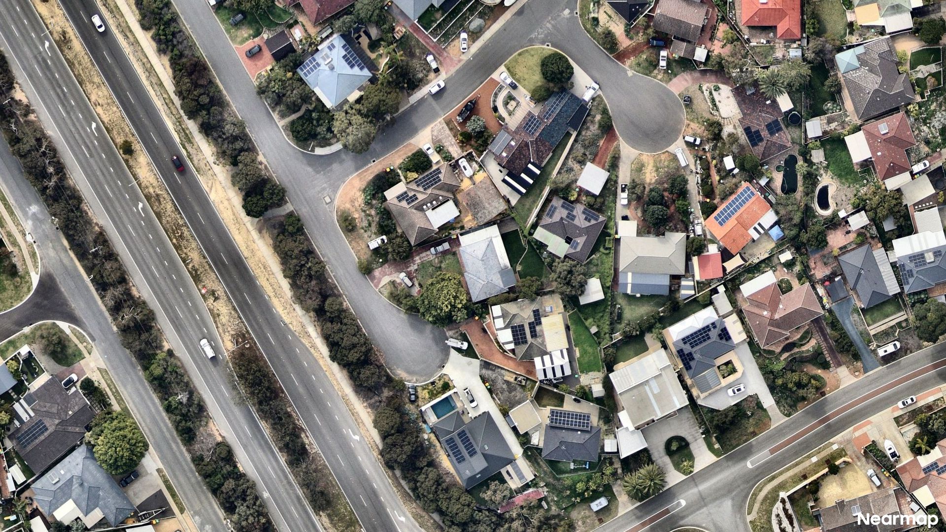 Vertical aerial view