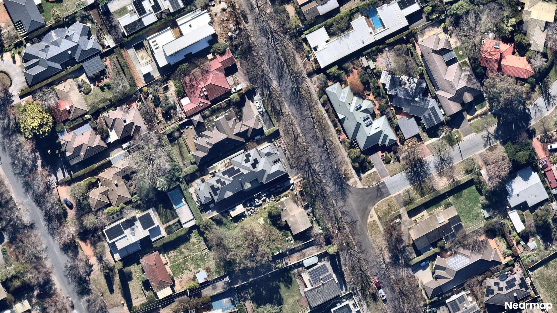 Vertical aerial view