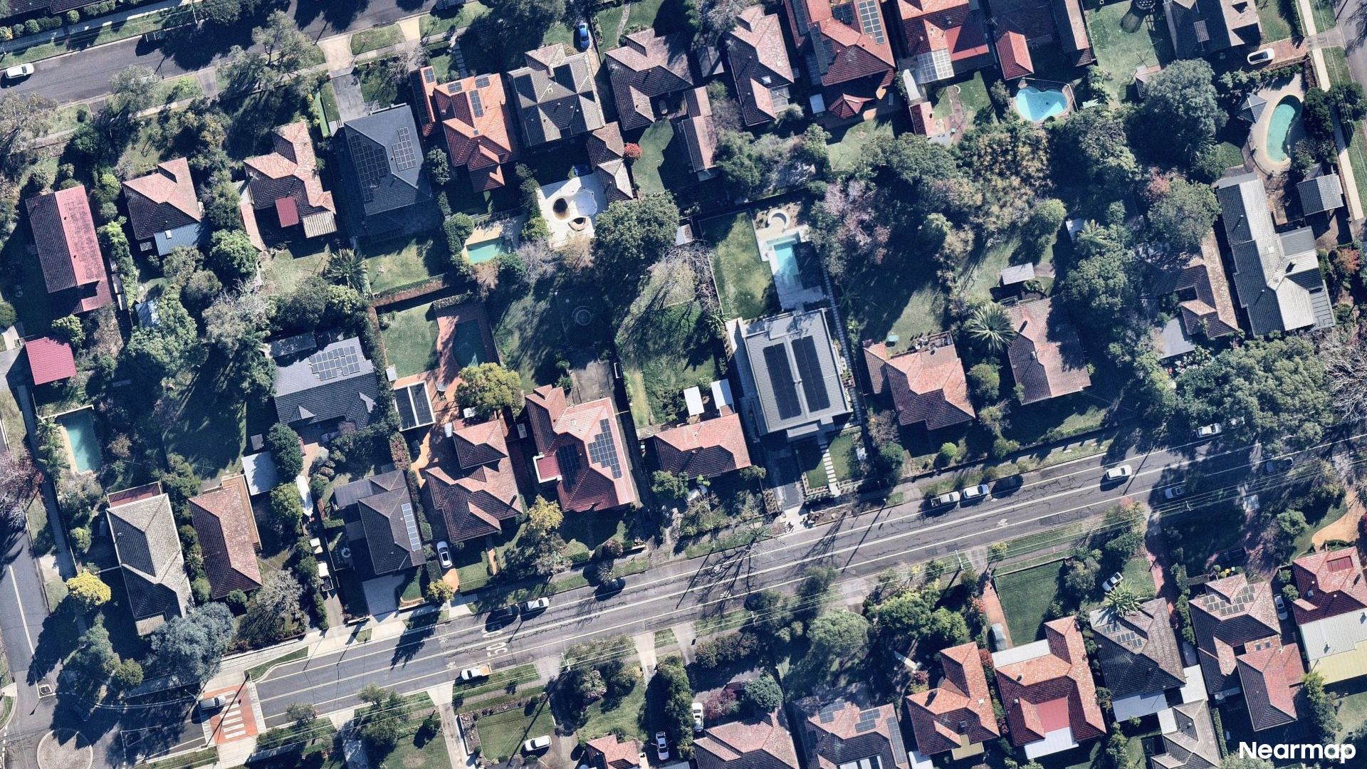 Vertical aerial view