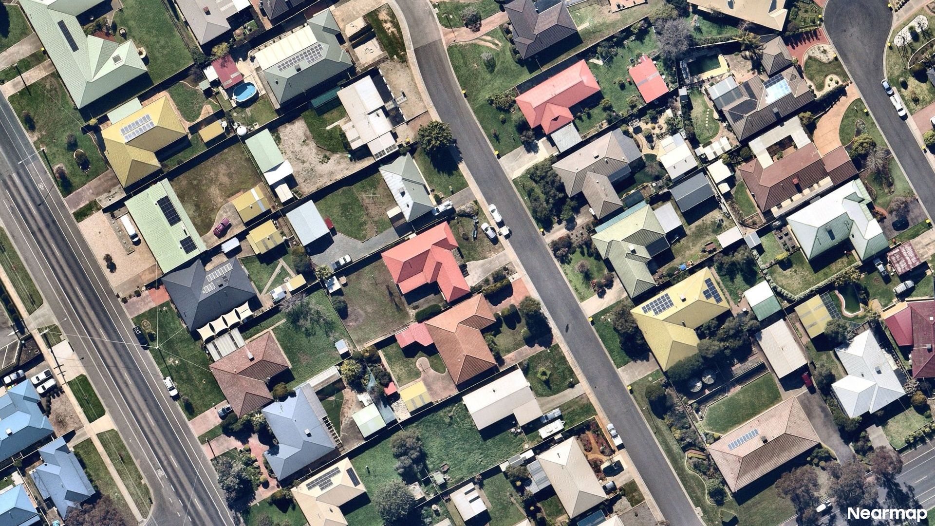 Vertical aerial view