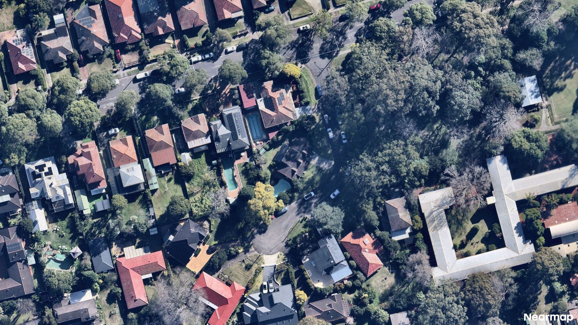 Vertical aerial view