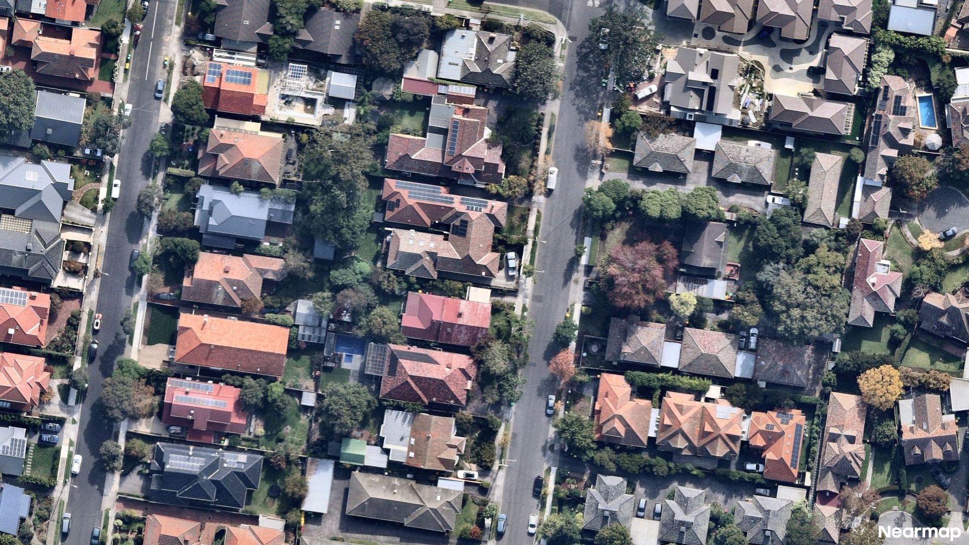 Vertical aerial view