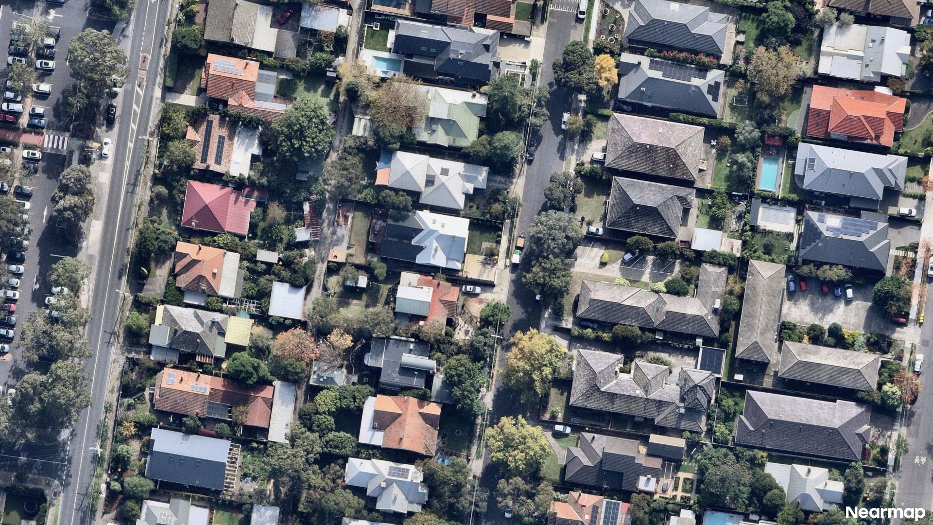 Vertical aerial view