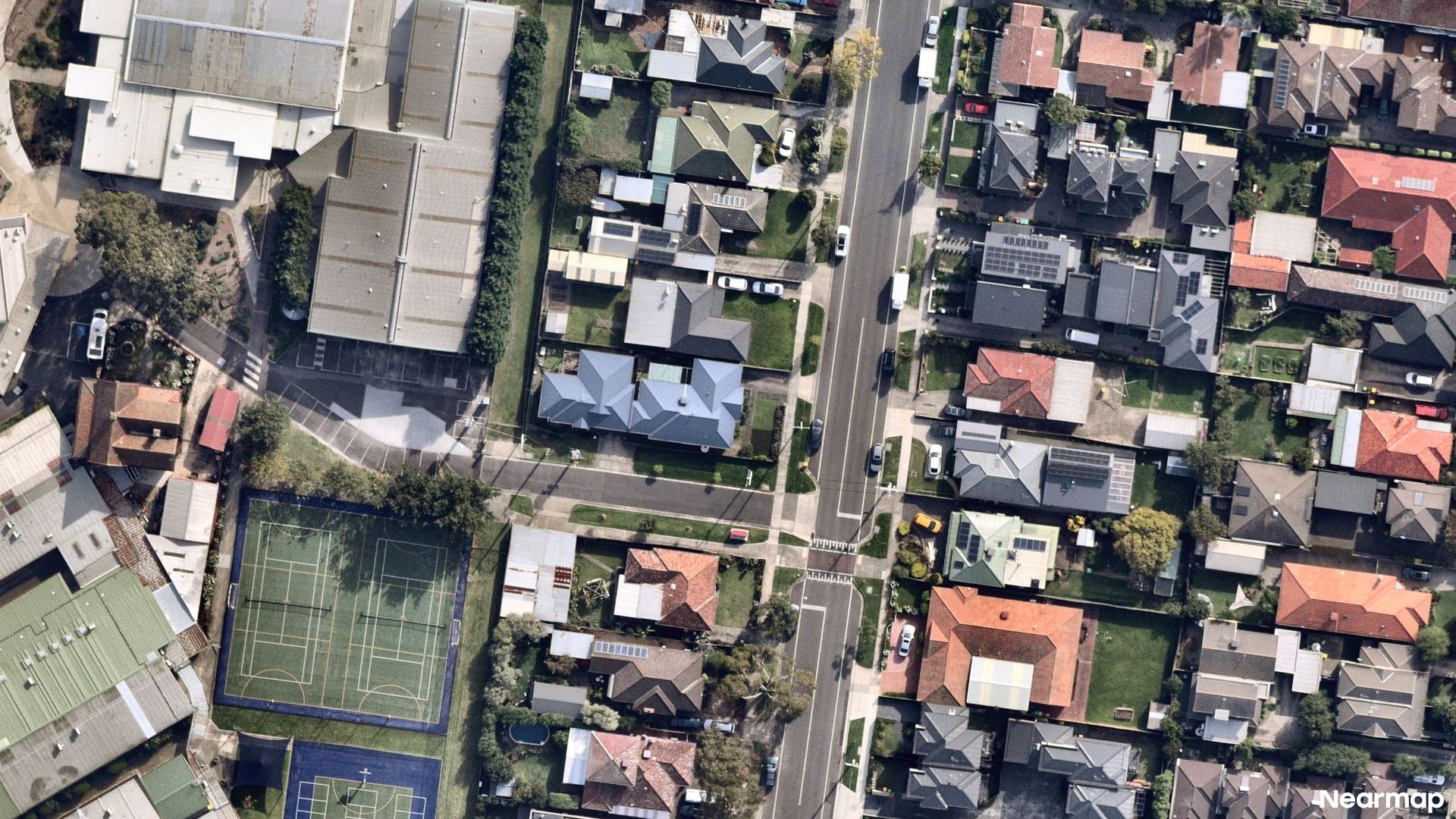 Vertical aerial view