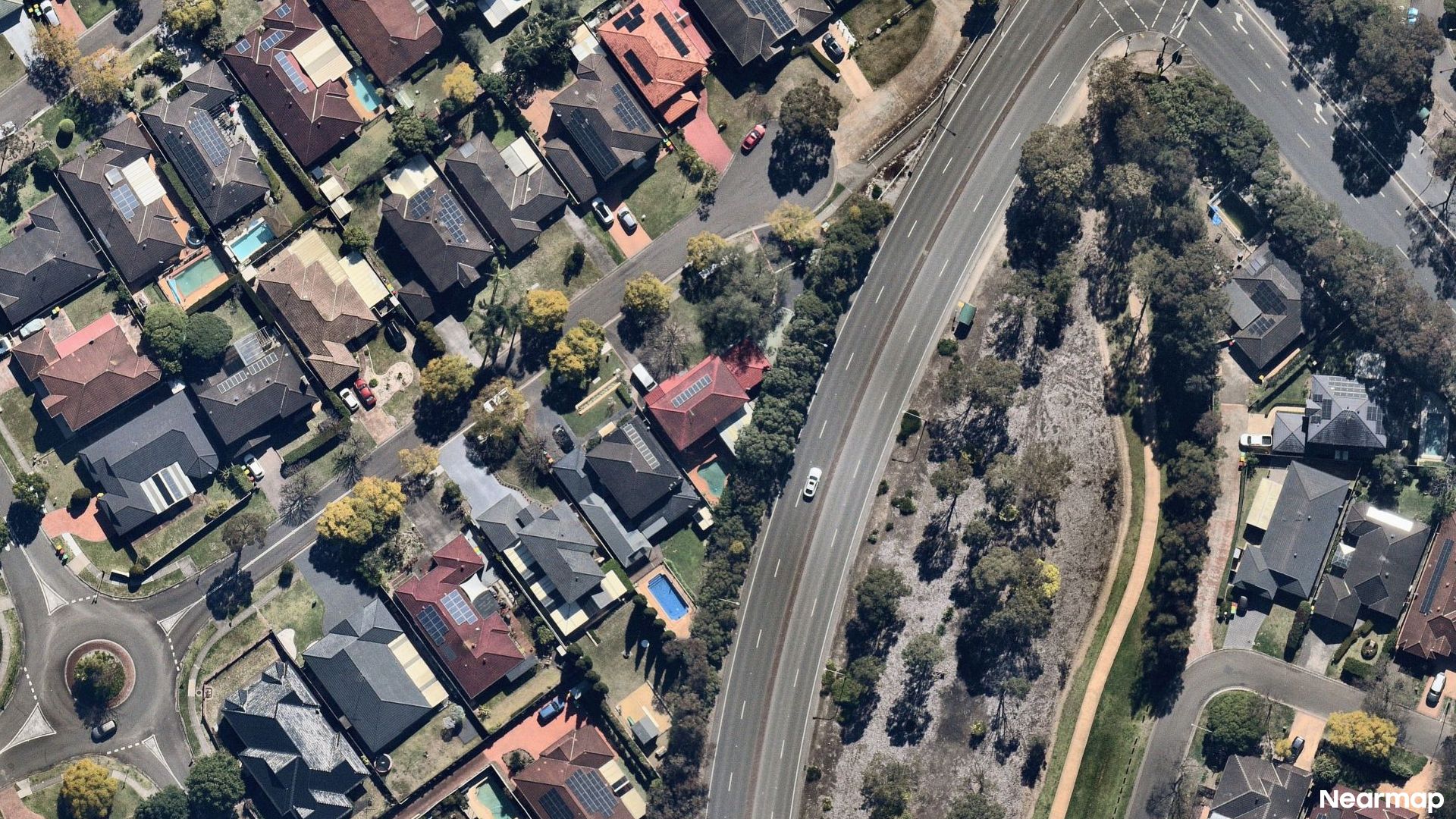 Vertical aerial view