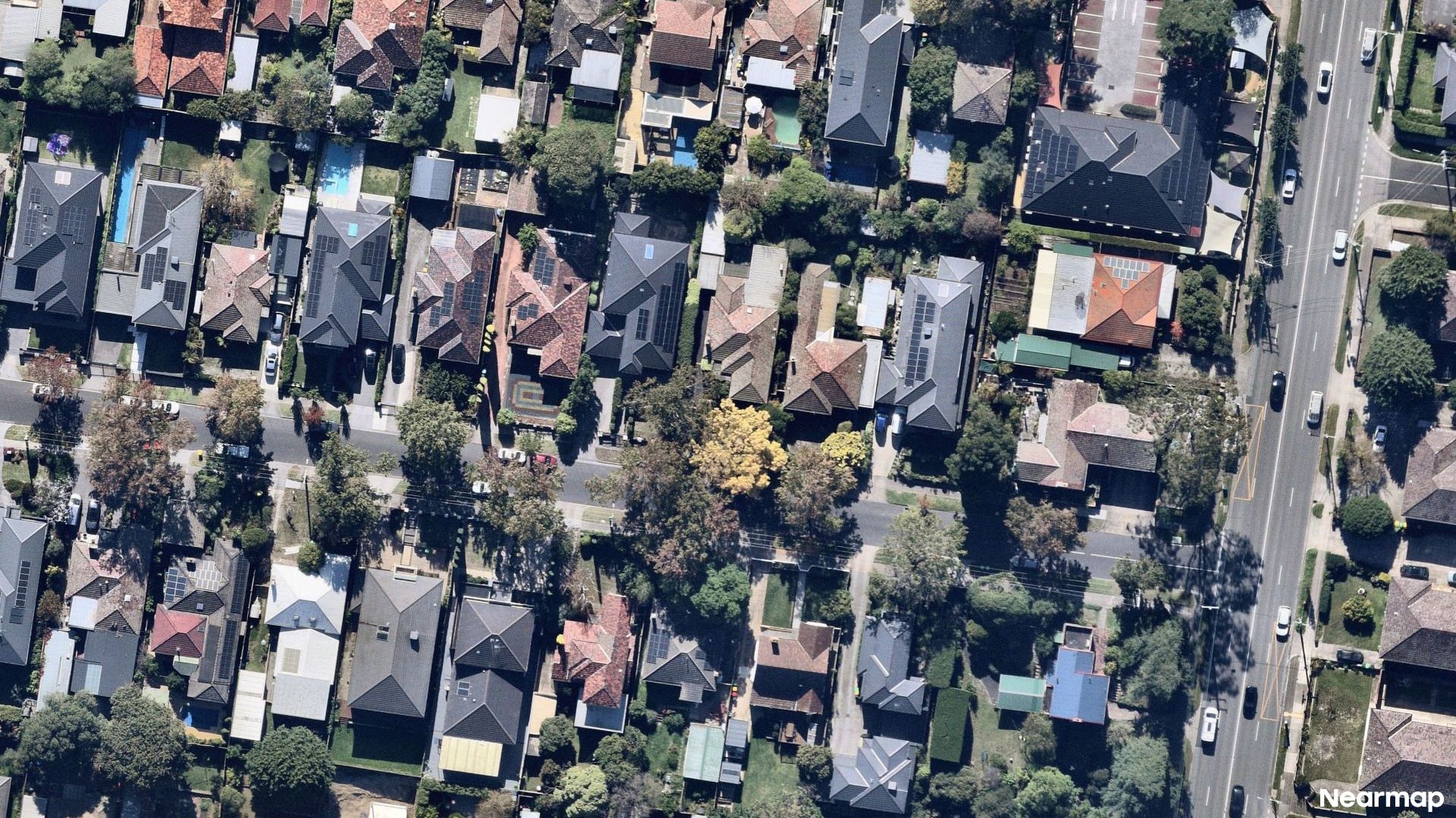 Vertical aerial view