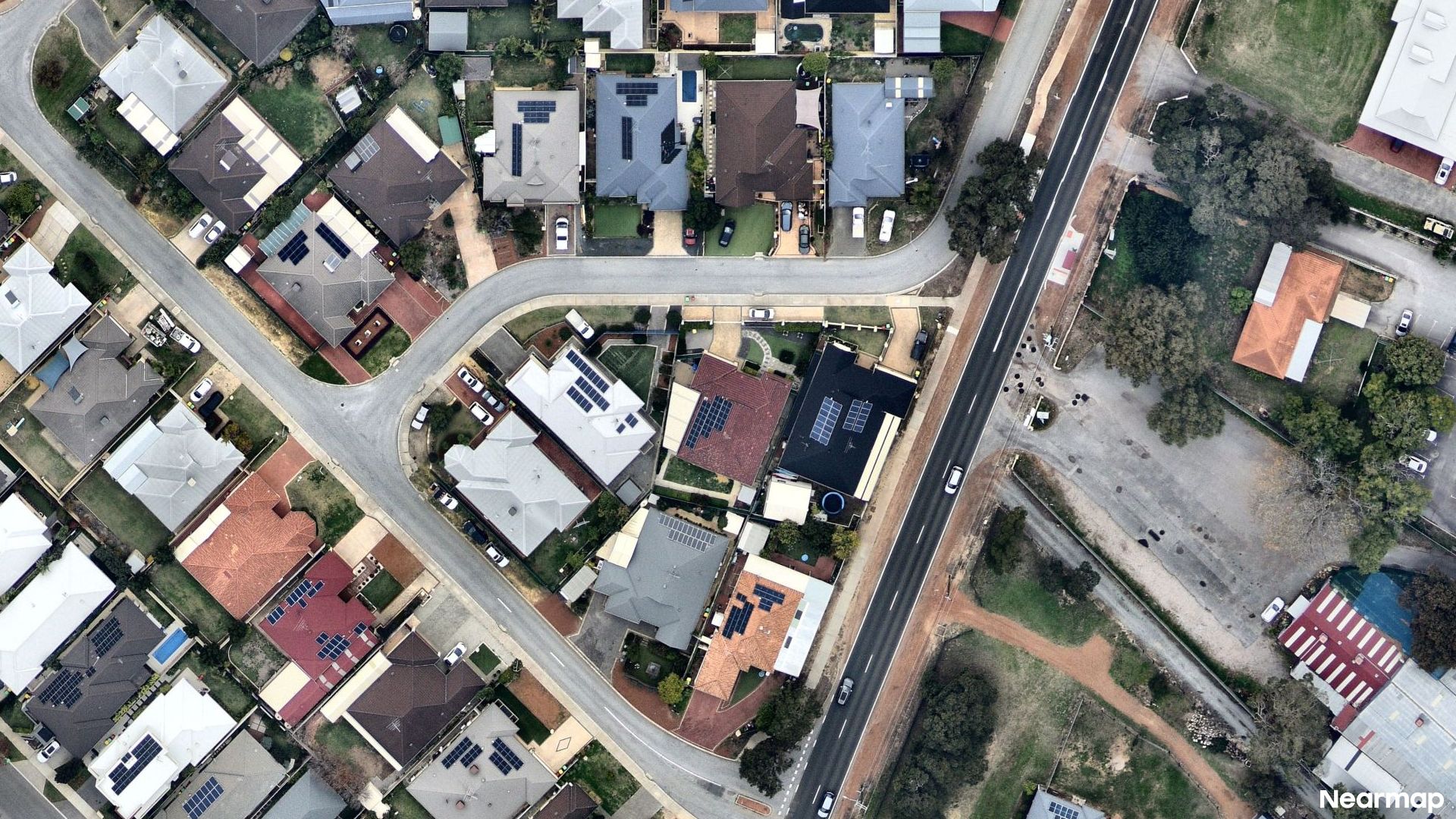 Vertical aerial view