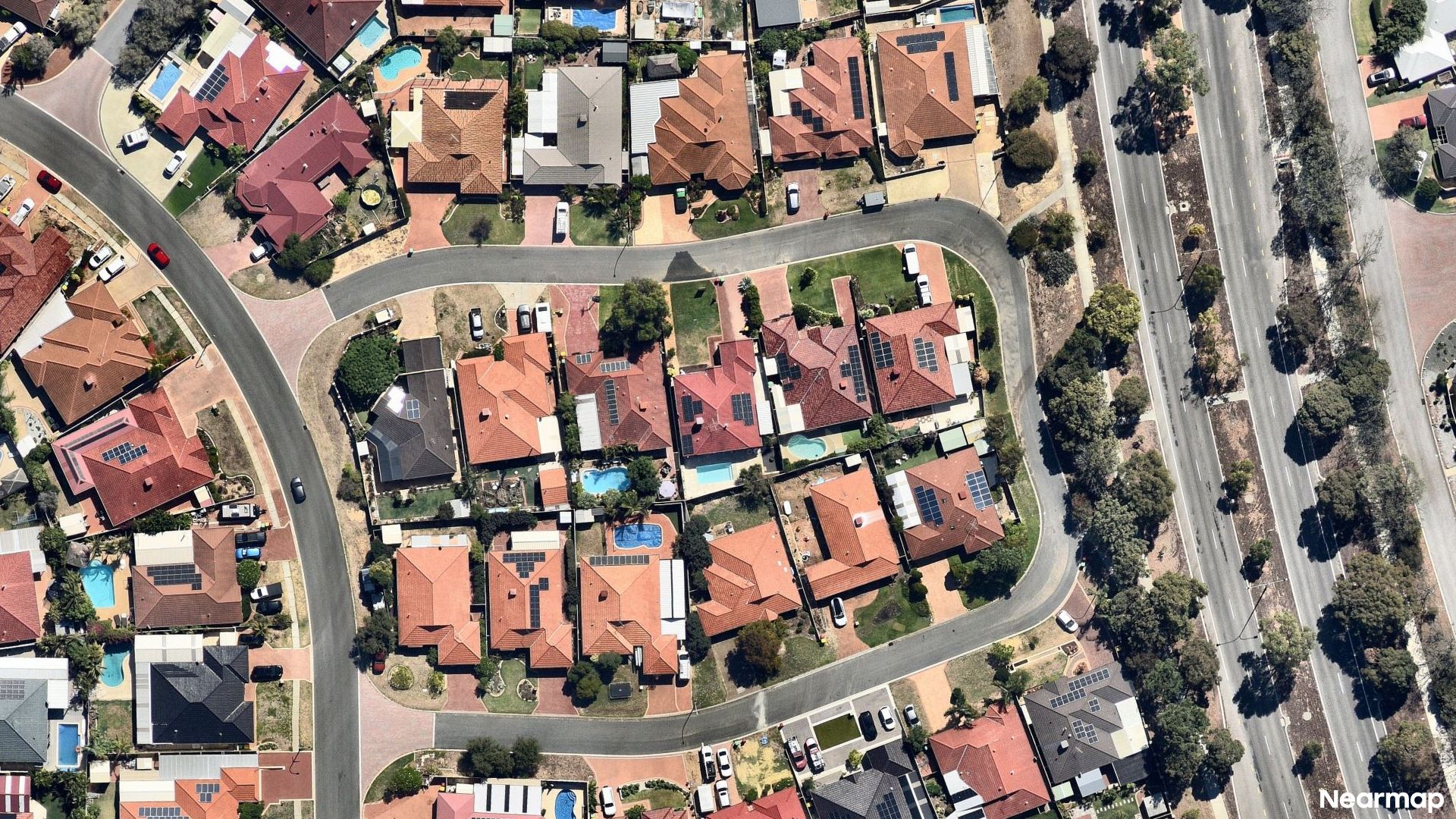 Vertical aerial view