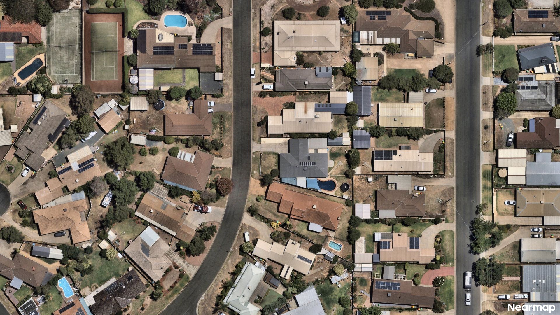 Vertical aerial view
