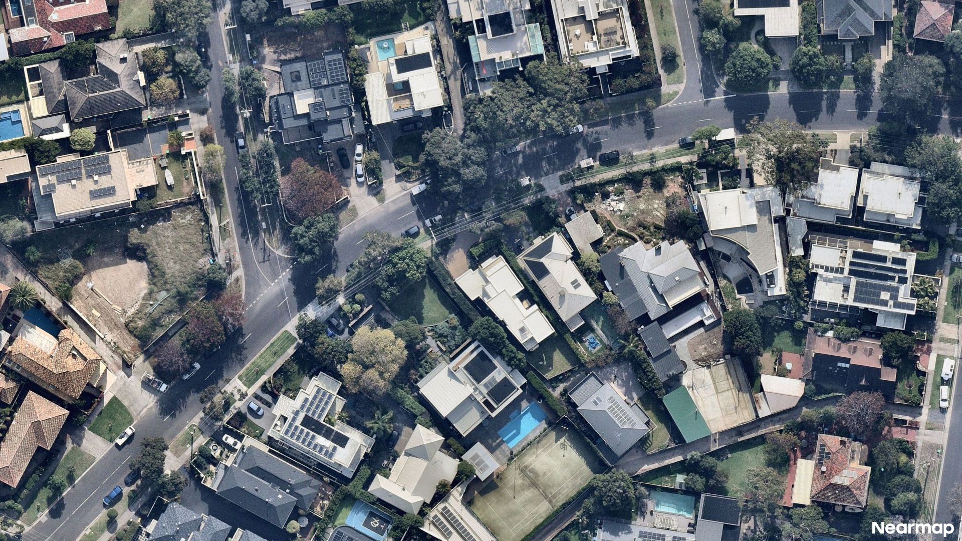 Vertical aerial view