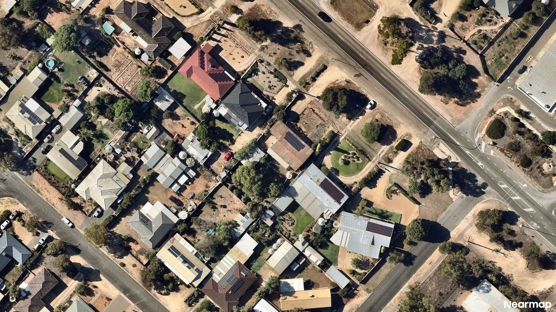 Vertical aerial view