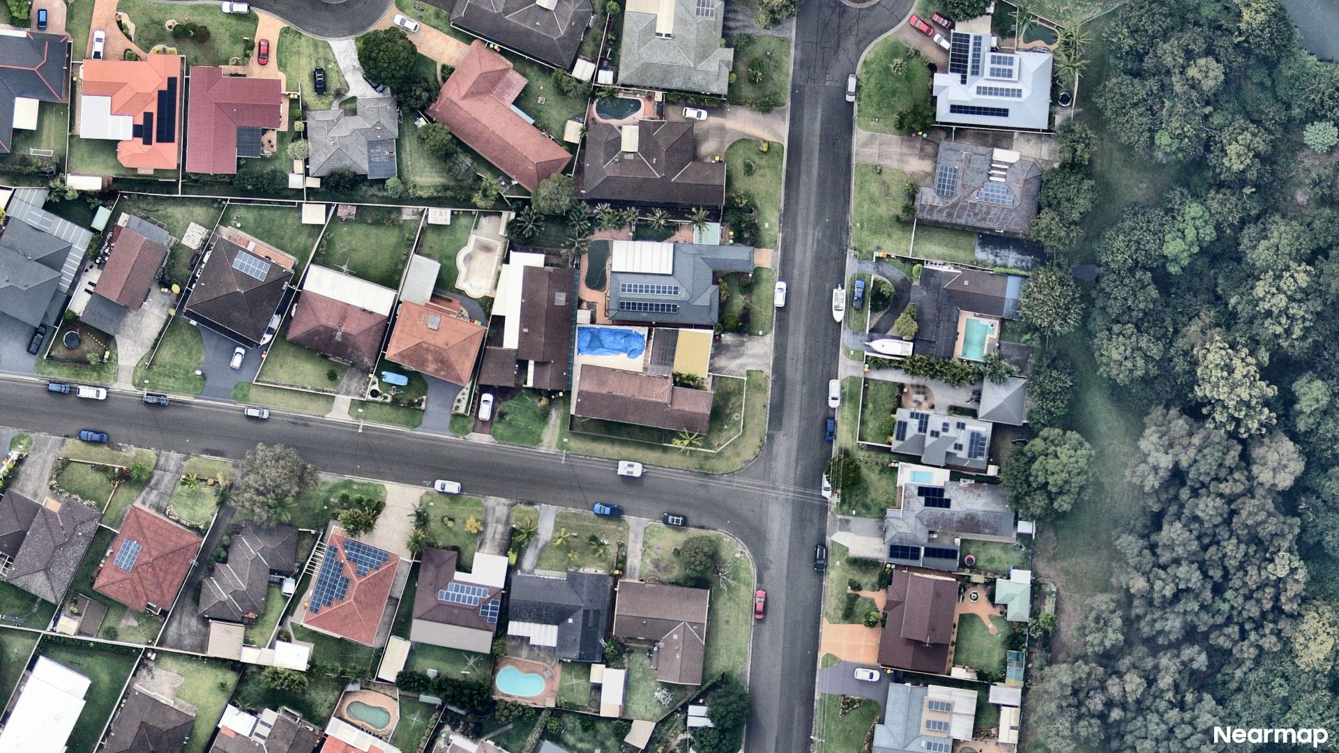 Vertical aerial view