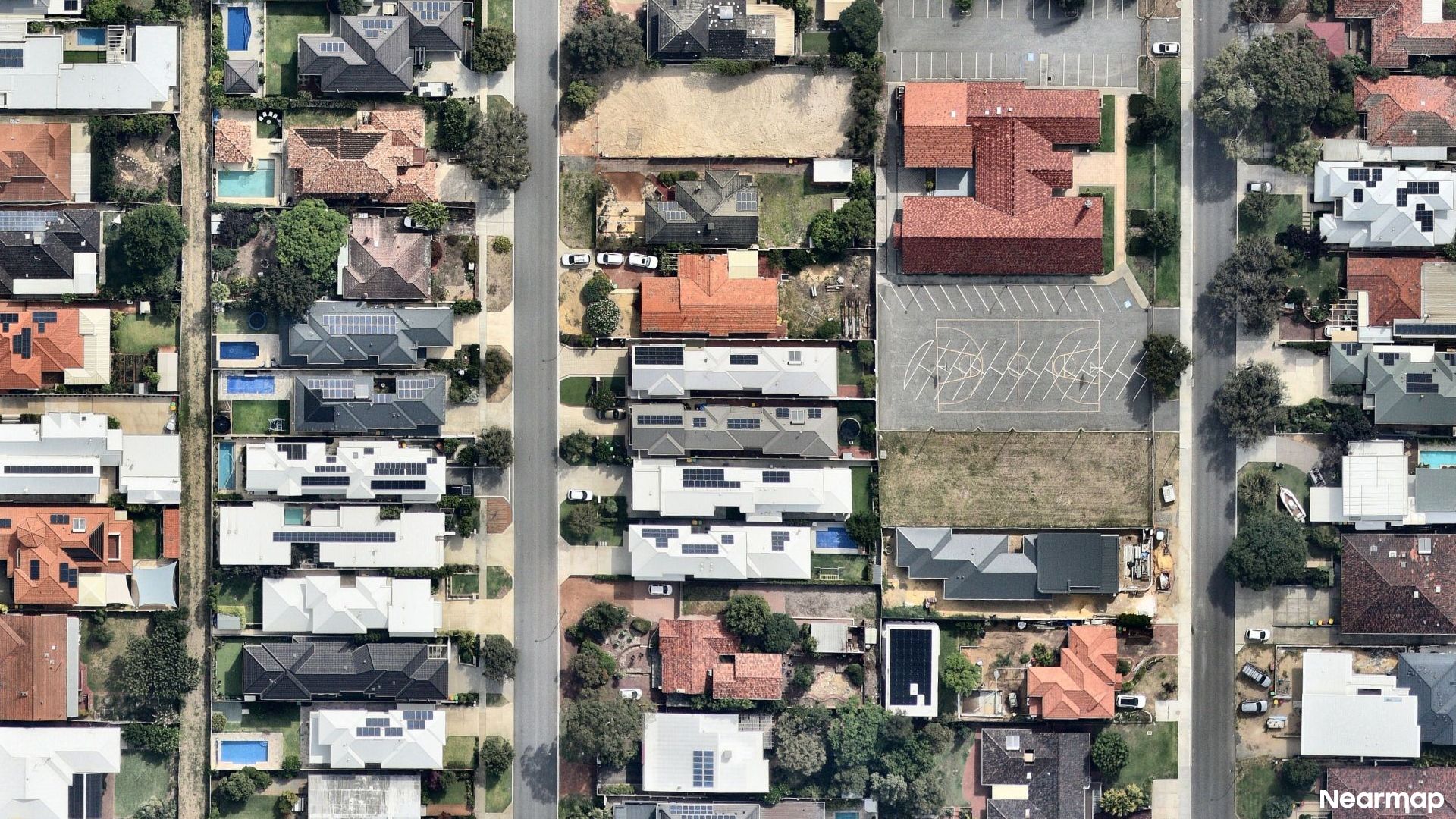 Vertical aerial view