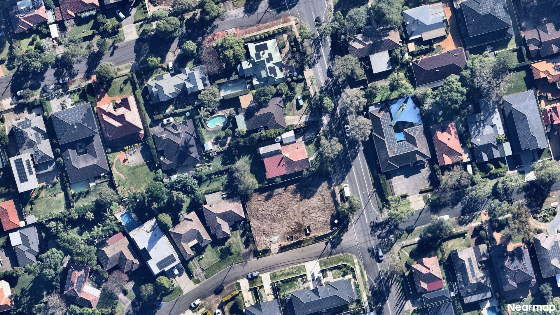 Vertical aerial view