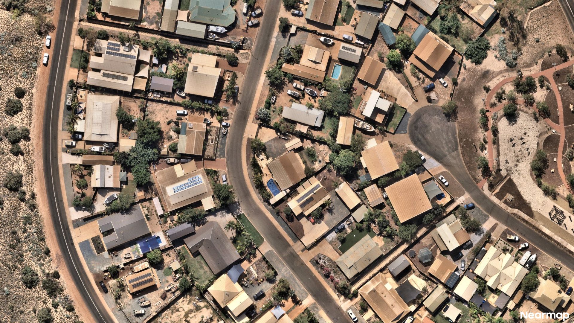 Vertical aerial view
