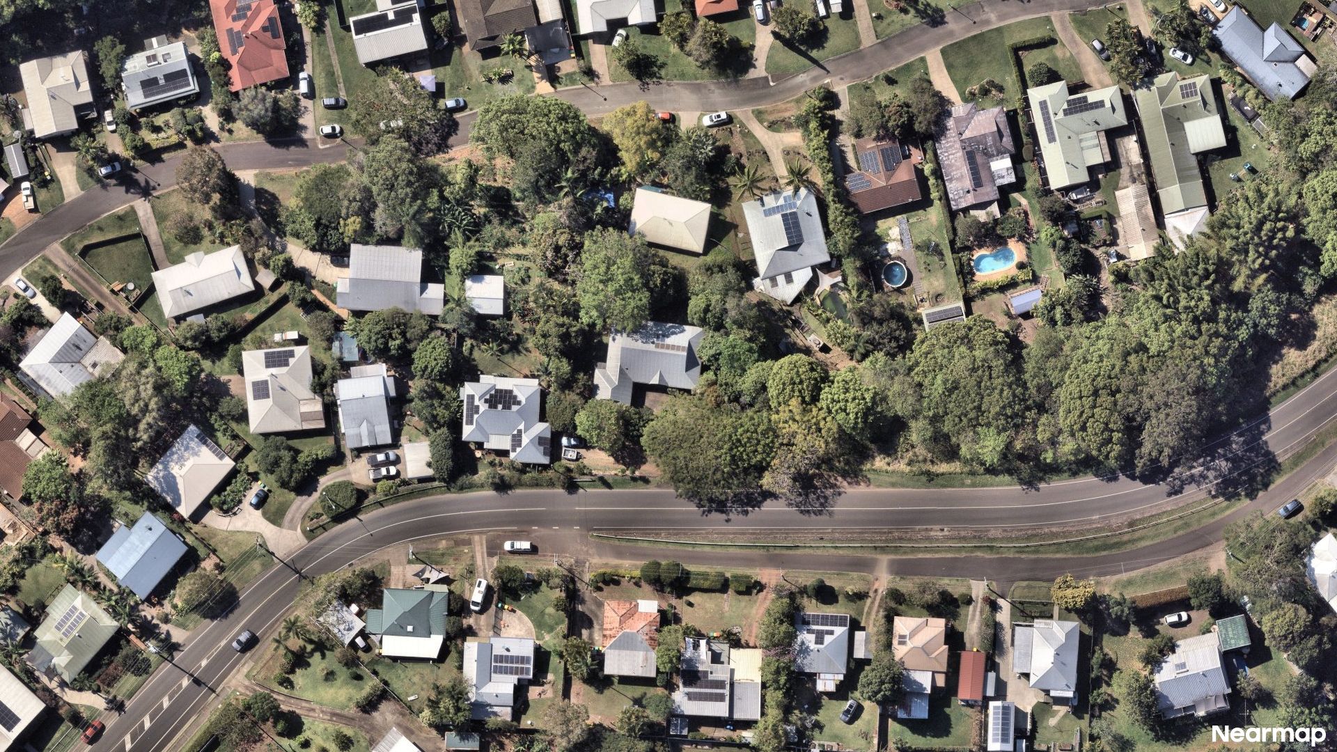 Vertical aerial view