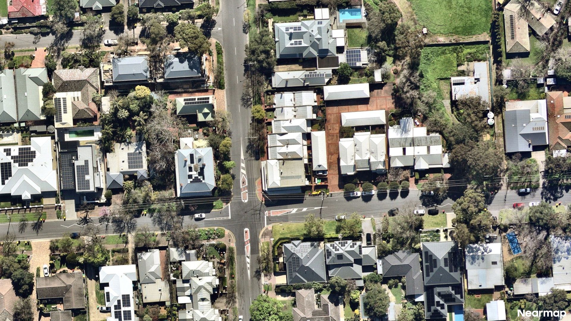 Vertical aerial view