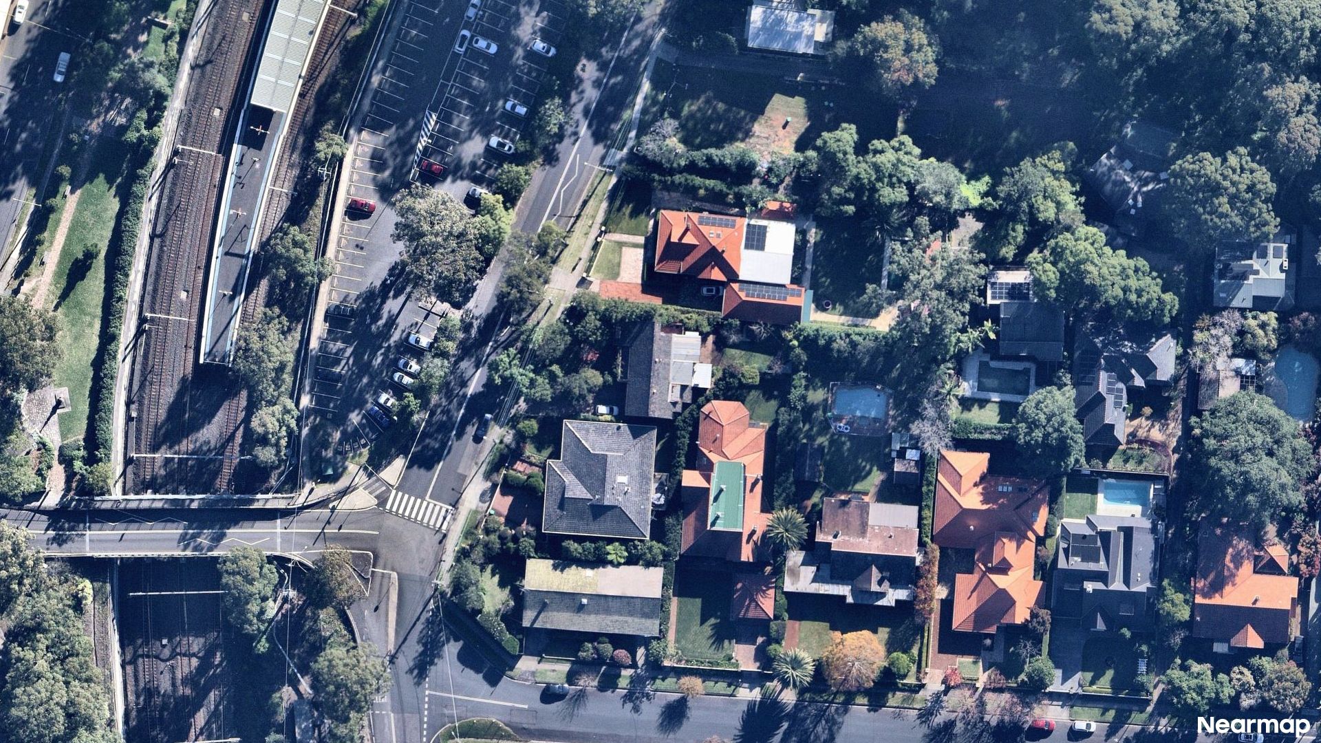 Vertical aerial view