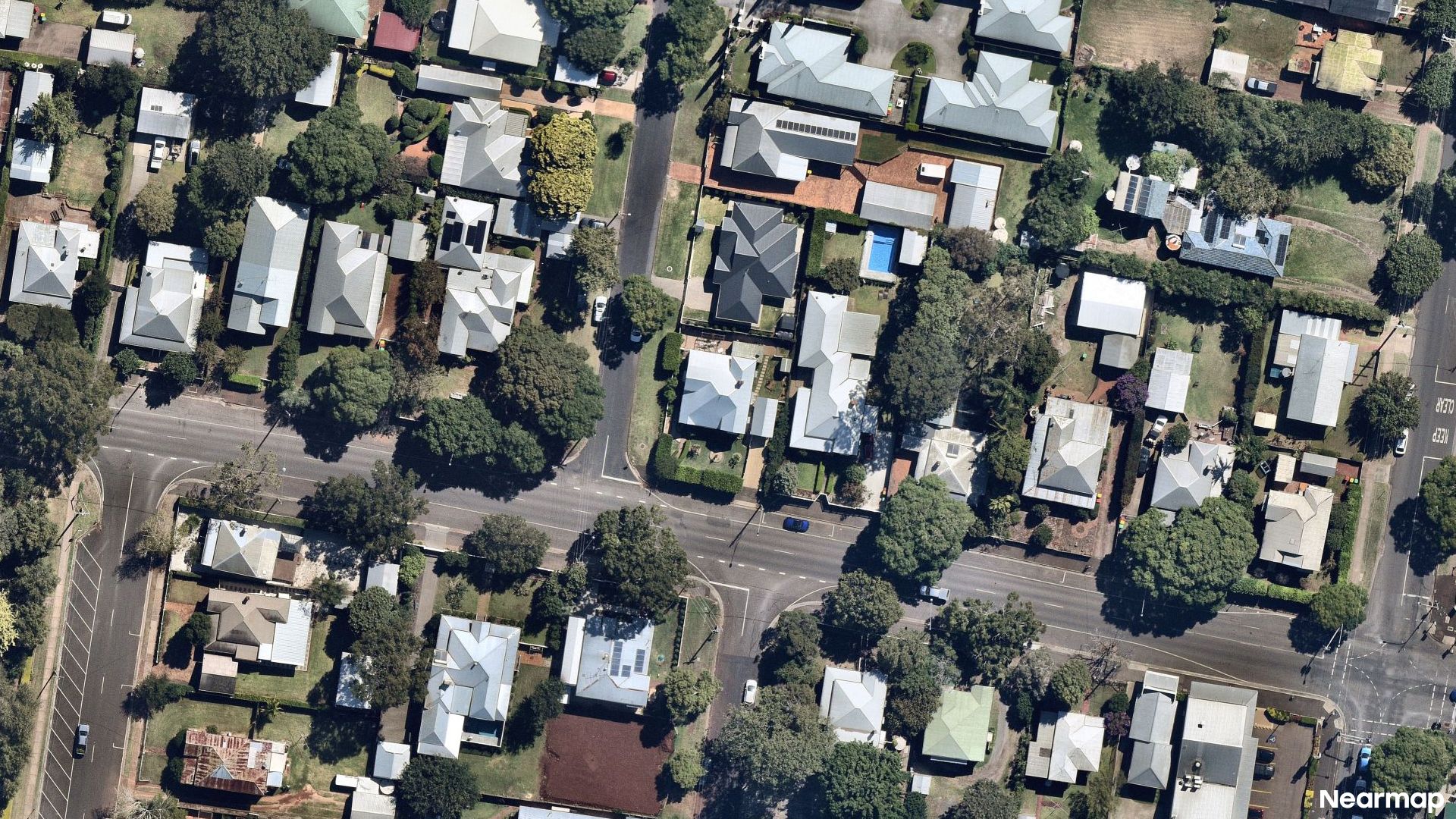 Vertical aerial view