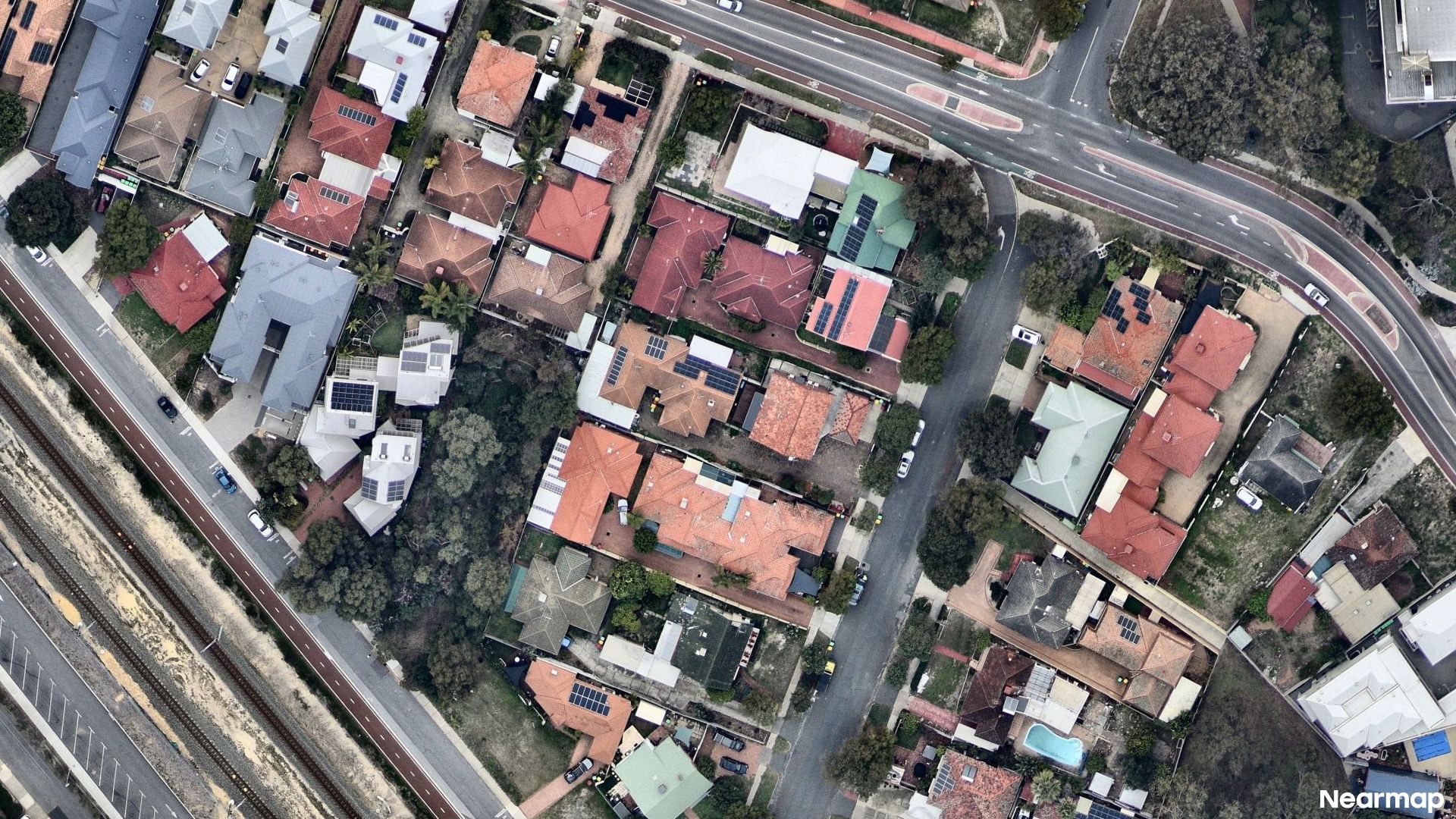 Vertical aerial view