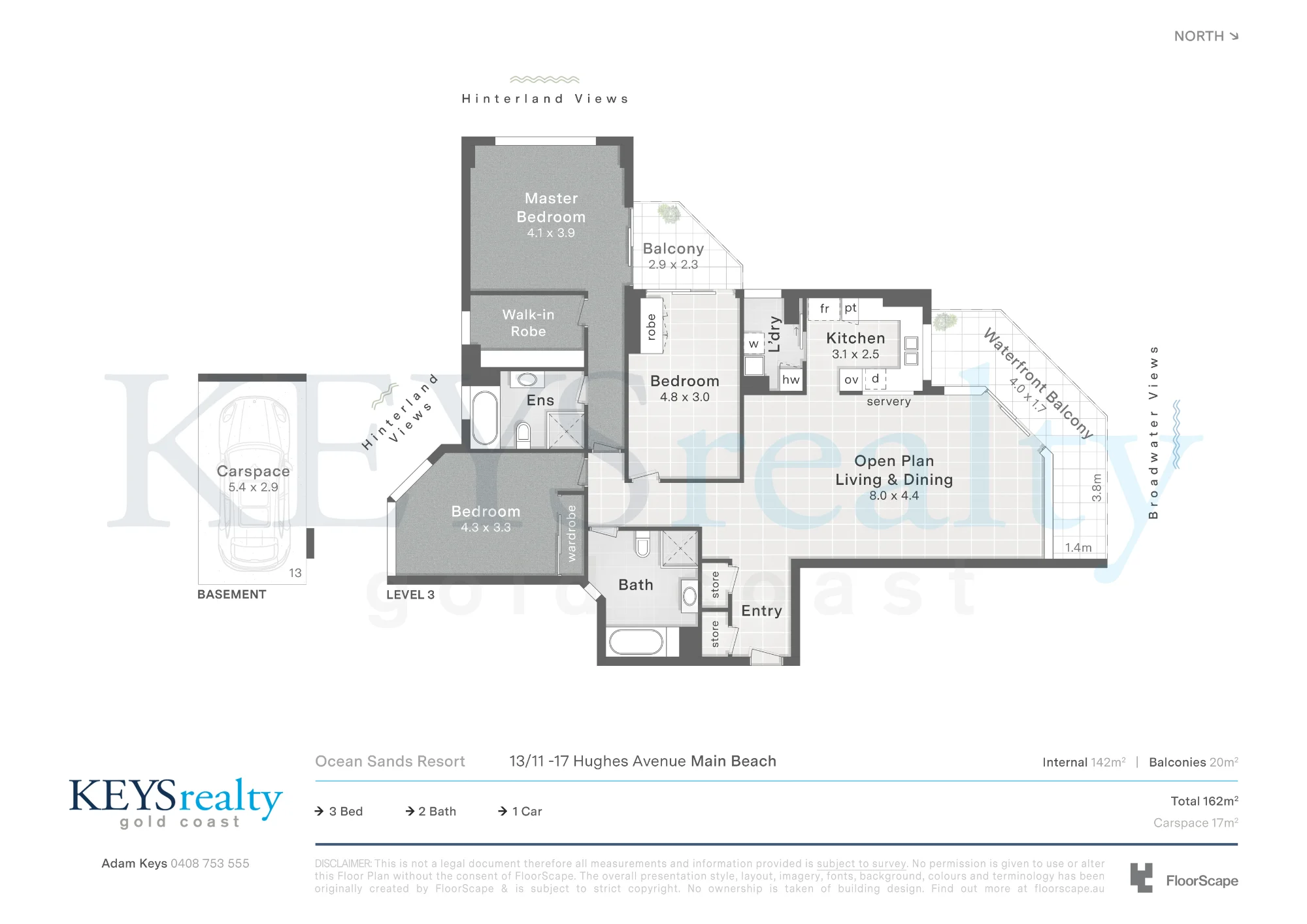 13/11-17 Hughes Avenue, Main Beach, Qld 4217
