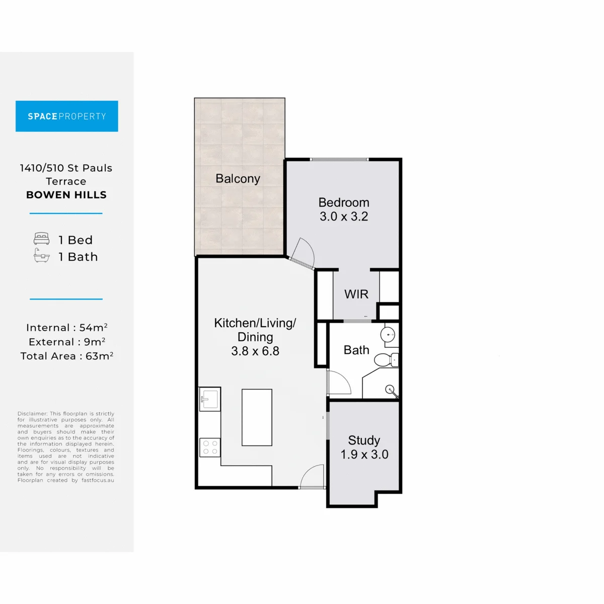 1410/510 St Pauls Terrace, Bowen Hills, Qld 4006