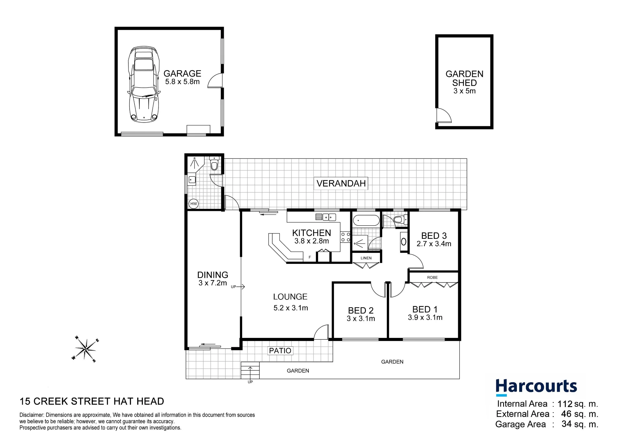 15 Creek Street, Hat Head, NSW 2440