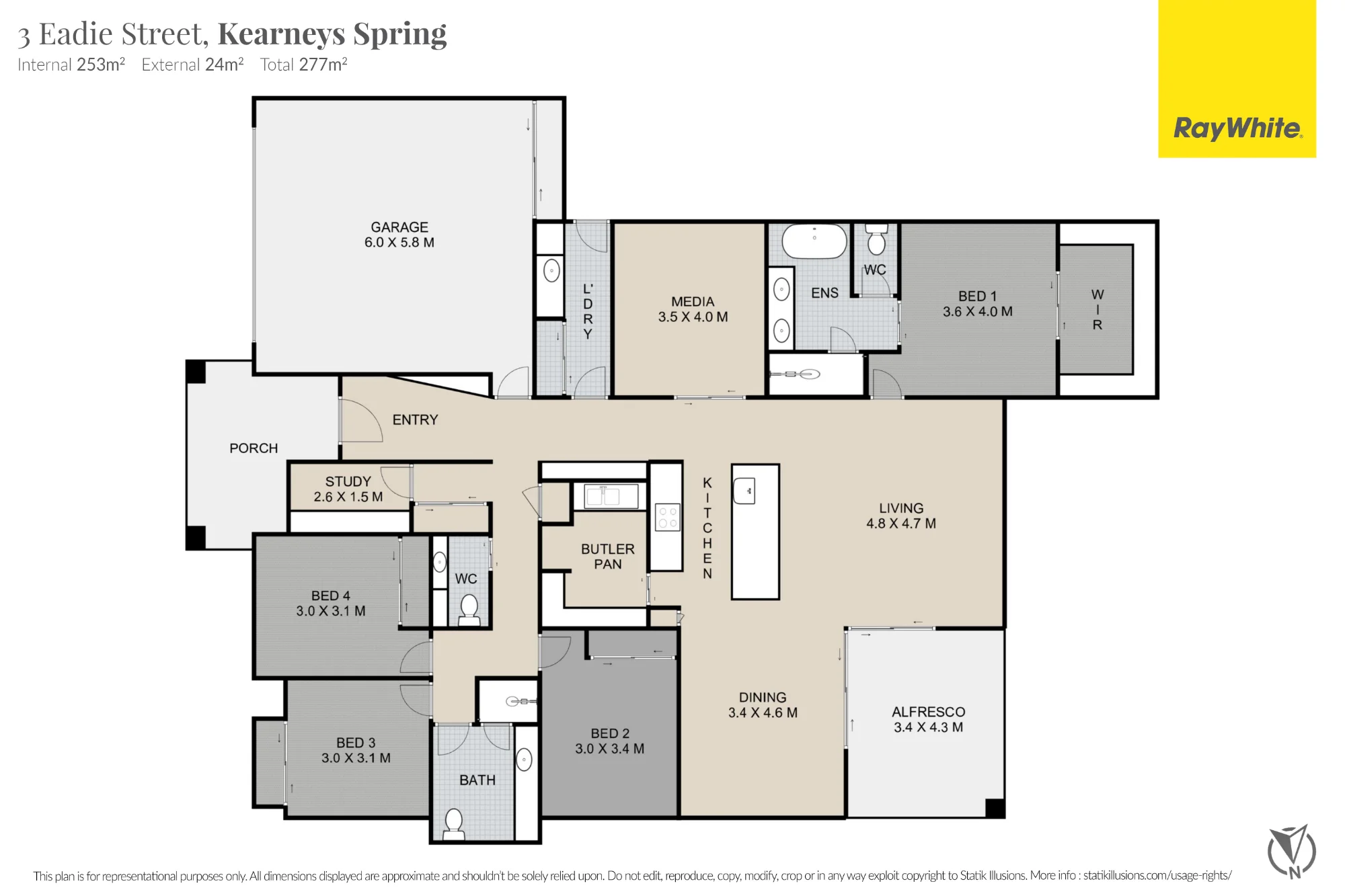 3 Eadie Street, Kearneys Spring, Qld 4350
