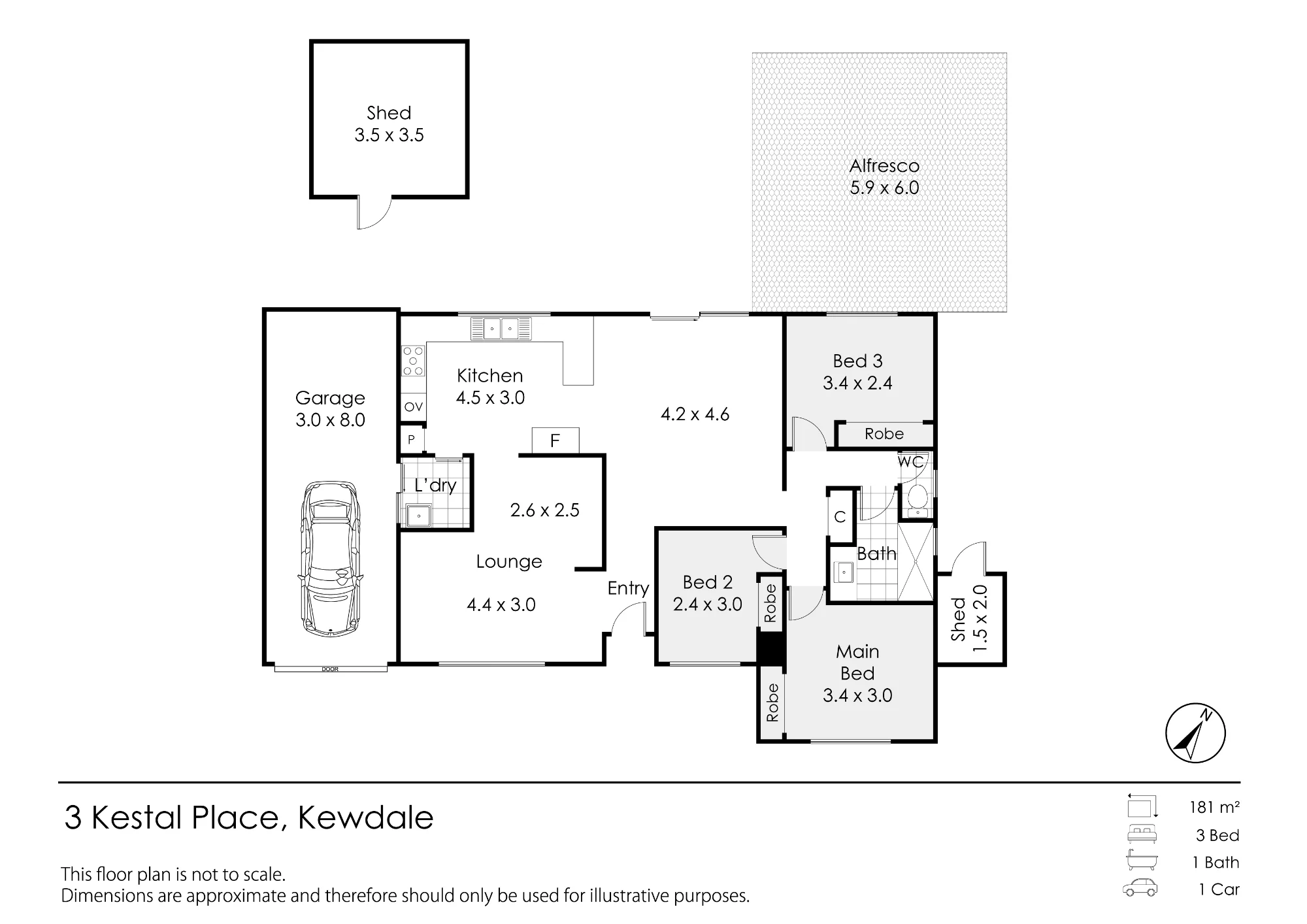 3 Kestal Place, Kewdale, WA 6105