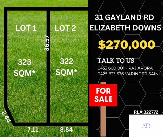 Lot 1&2, 31 Gayland Rd ,, Elizabeth Downs, SA 5113