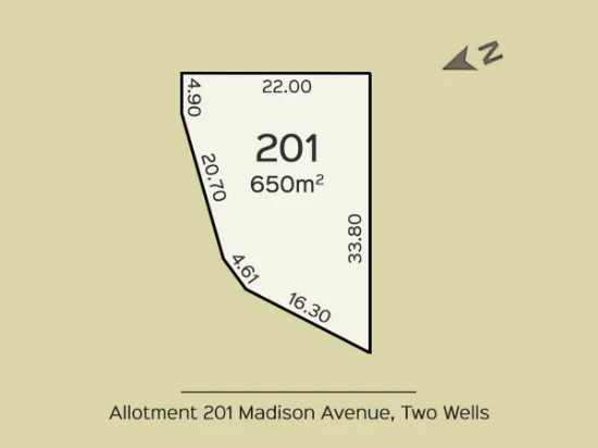 Lot 201 Madison Avenue, Two Wells, SA, 5501