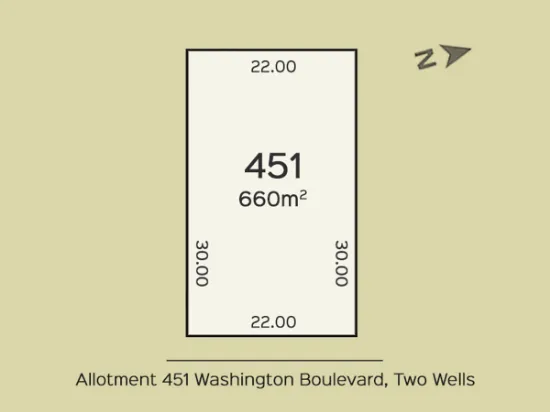 Lot 451 Washington Boulevard, Two Wells, SA, 5501
