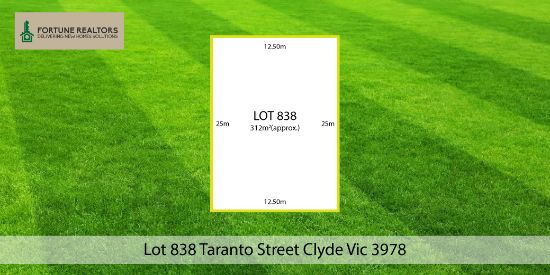 Lot 838, Taranto Street, Clyde, Vic 3978