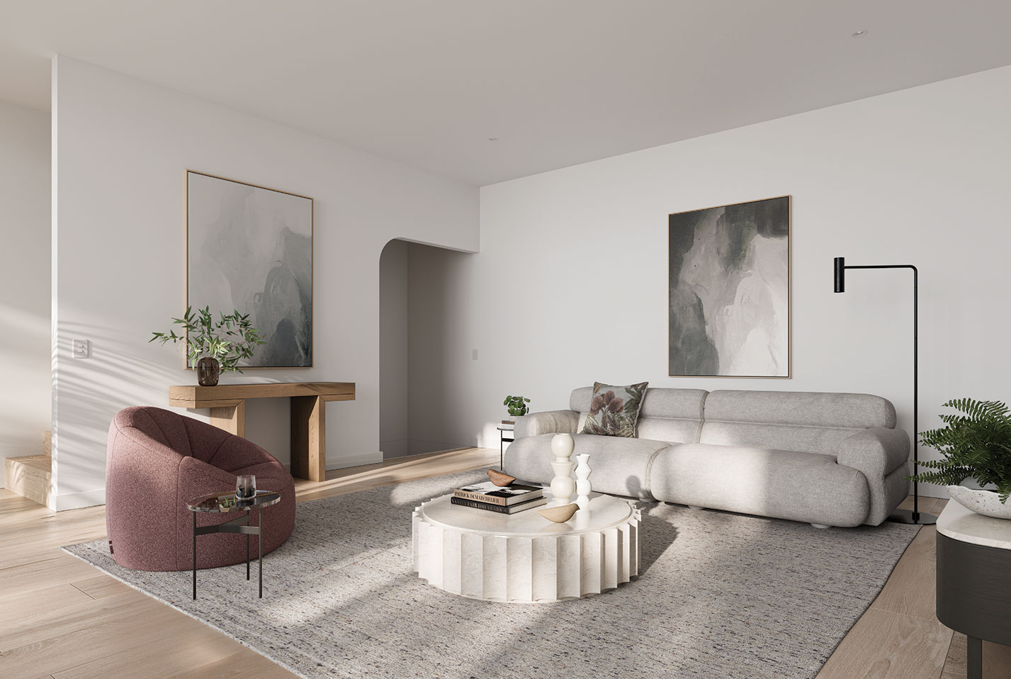 NEUTRAL TONES AND ORGANIC SHAPES