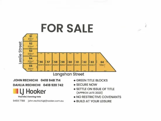 Proposed Lot 51 Leslie Street, Gosnells, WA, 6110